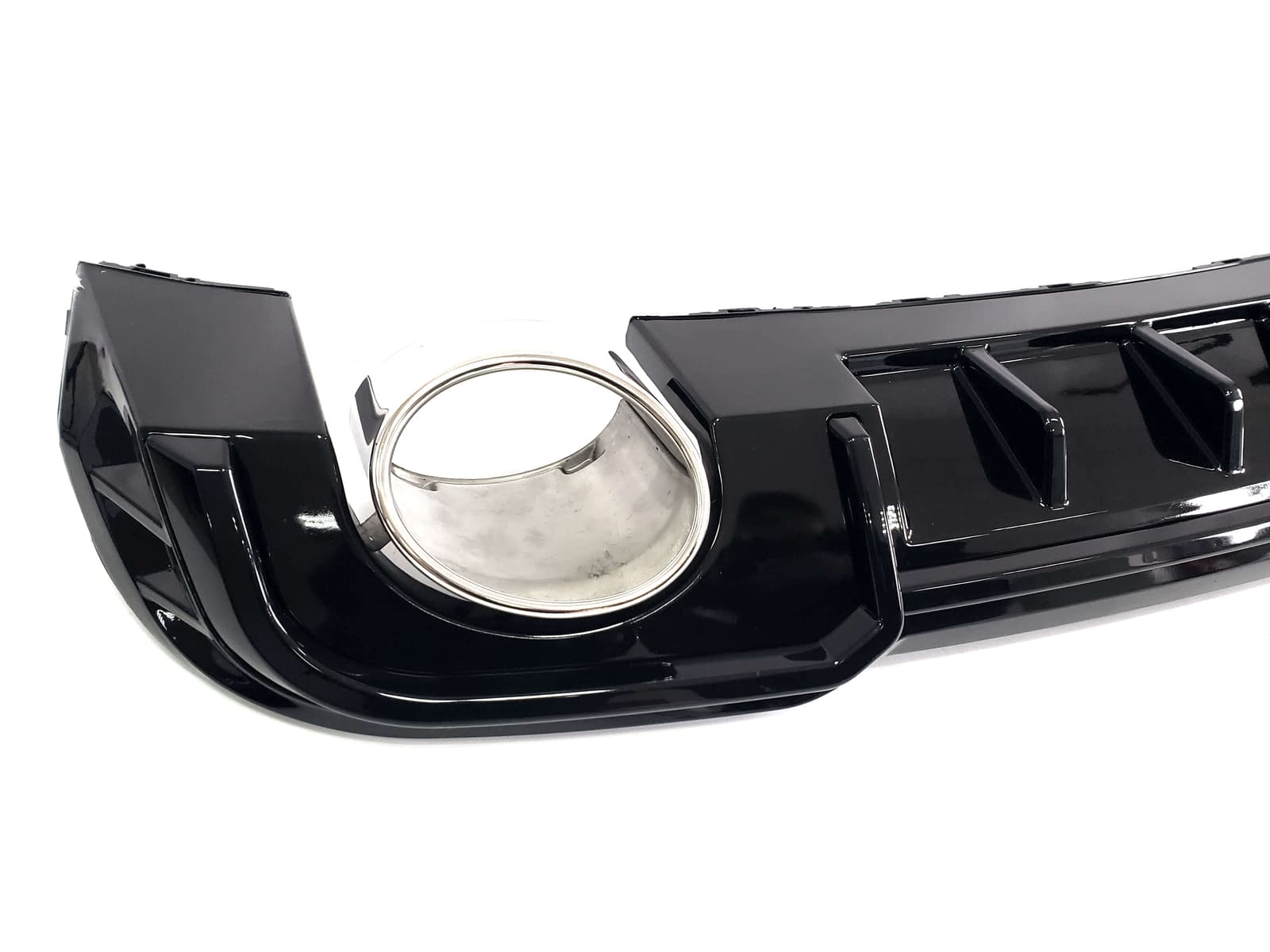 Дифузор (заднього бампера) Full Black / Chrome Pipe (в стилі RS3) Sedan S-Line на Audi A3 8V 2016-2020 року 2