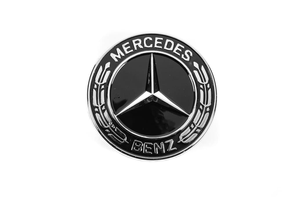 Заглушка замість емблеми на капот Mercedes (чорна, 57мм) 2