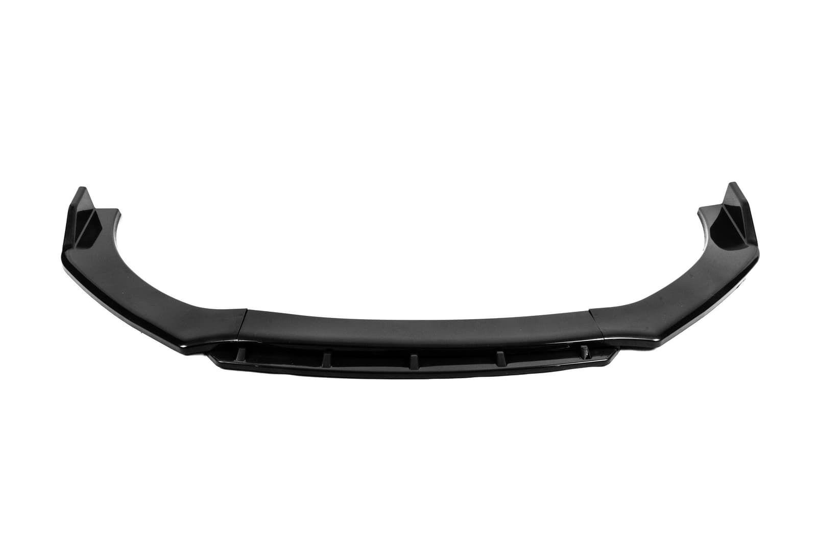 Універсальна передня Lip накладка Black V-2 (ABS, чорний глянець)