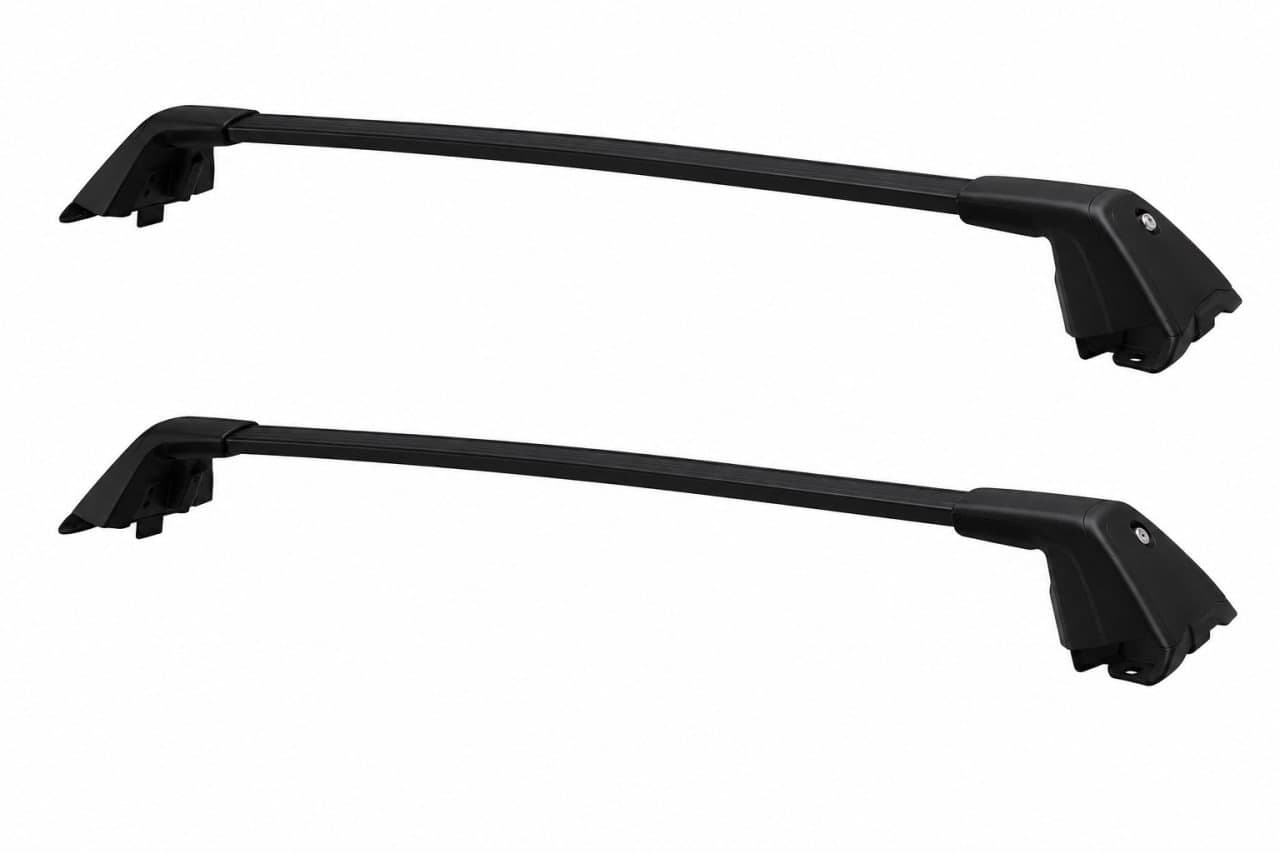 Багажник (поперечини) чорні на рейлінги OEM V2 (Алюміній)