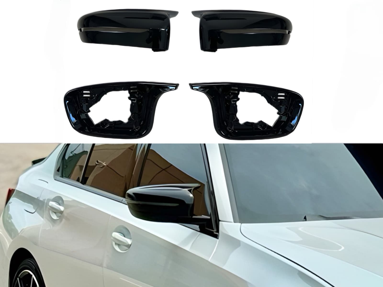 Корпуси дзеркал M LOOK BMW G11 G12 G14 G15 G16 G20 G21 G22 G23 G26 G30 G31 G32 чорний глянець