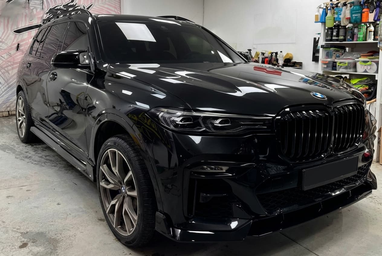 Накладка на передній бампер Paradigm Black Knight V2 (2018-2022, M-Sport)