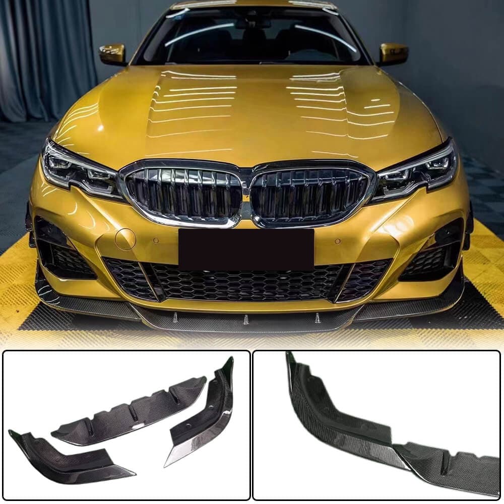 Накладка на передній бампер Lip PD-Style (для M-Sport 2018-2022, Карбон)