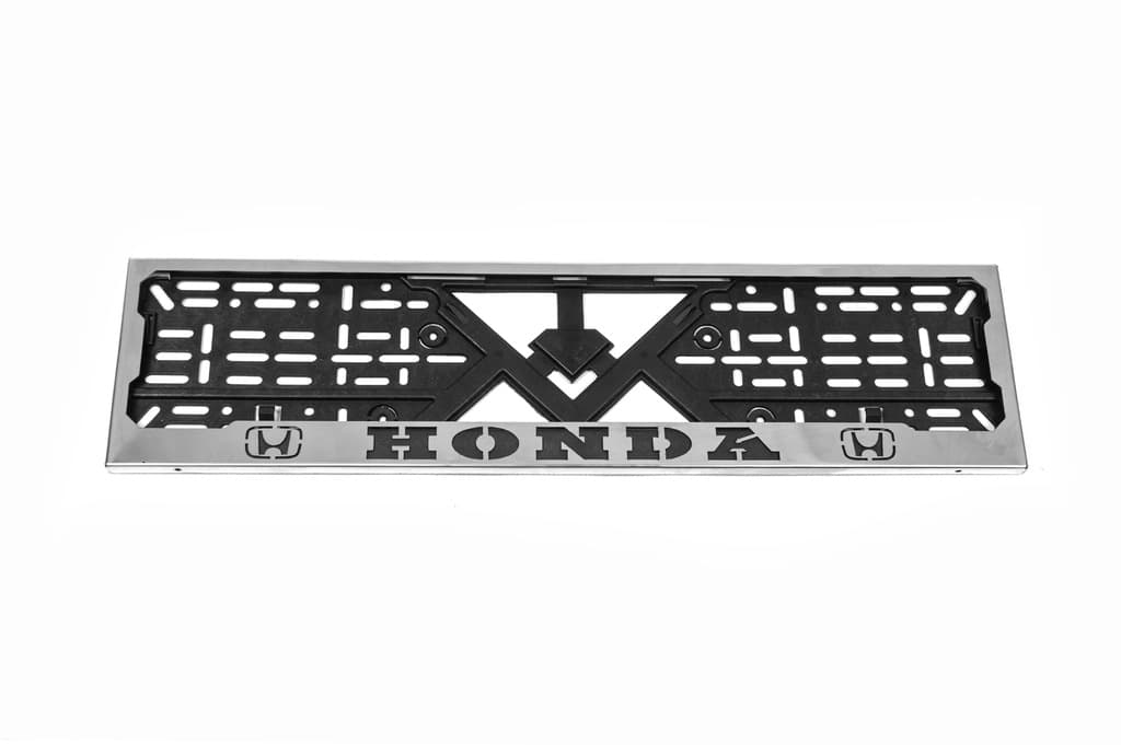 Рамка під номер хром Honda (1 шт, нержавіюча сталь)