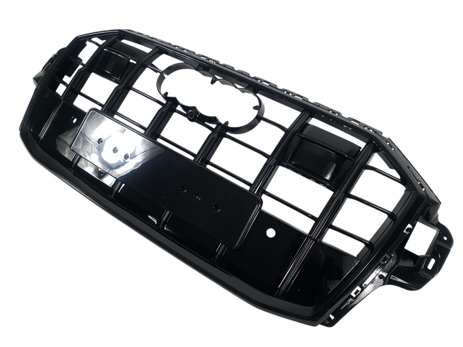 Решітка радіатора Full Black (стиль SQ7) під дистронік на Audi Q7 4M 2020-2022 року 3