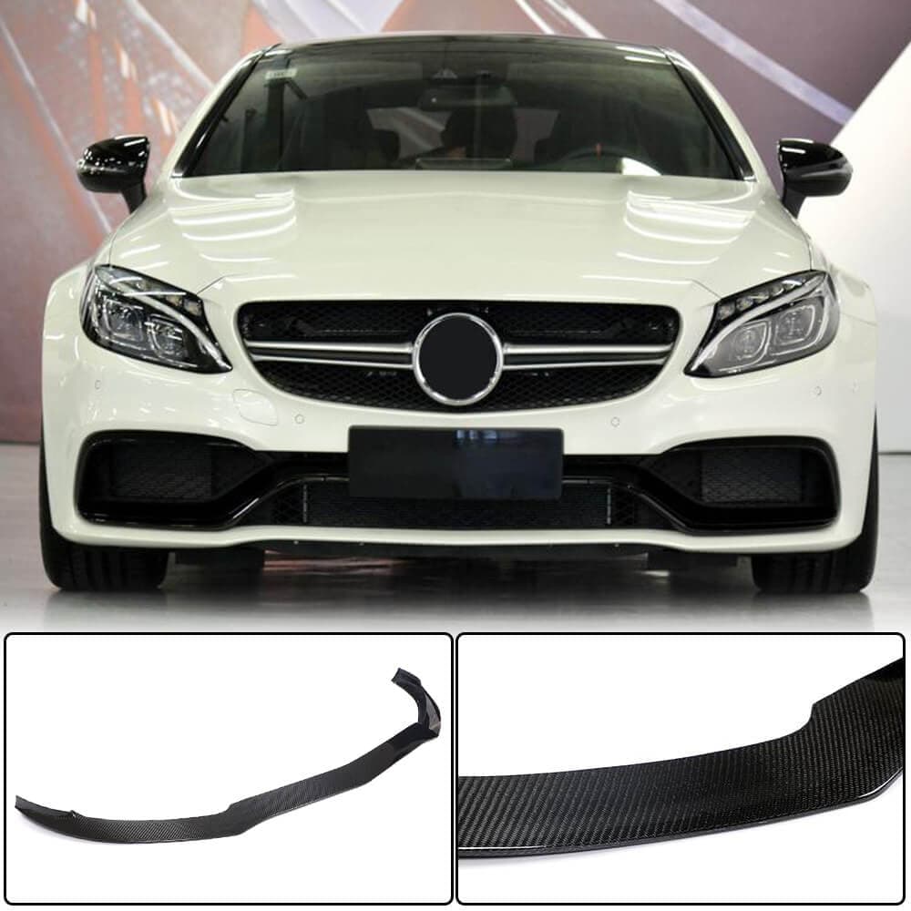 Накладка на передній бампер Lip V3 (для купе/кабріолет C63 AMG 2015-2019, Карбон)
