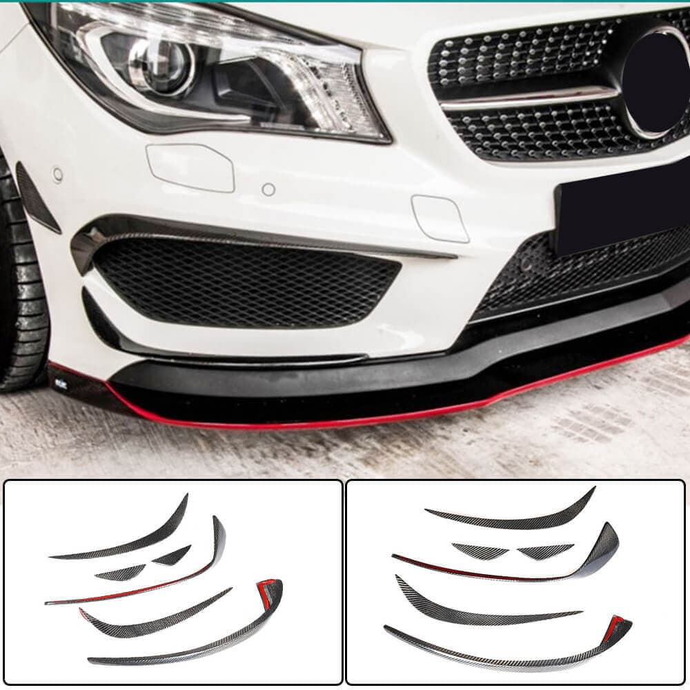 Накладки на передній бампер (для CLA45 AMG SD 2013-2016, Карбон)