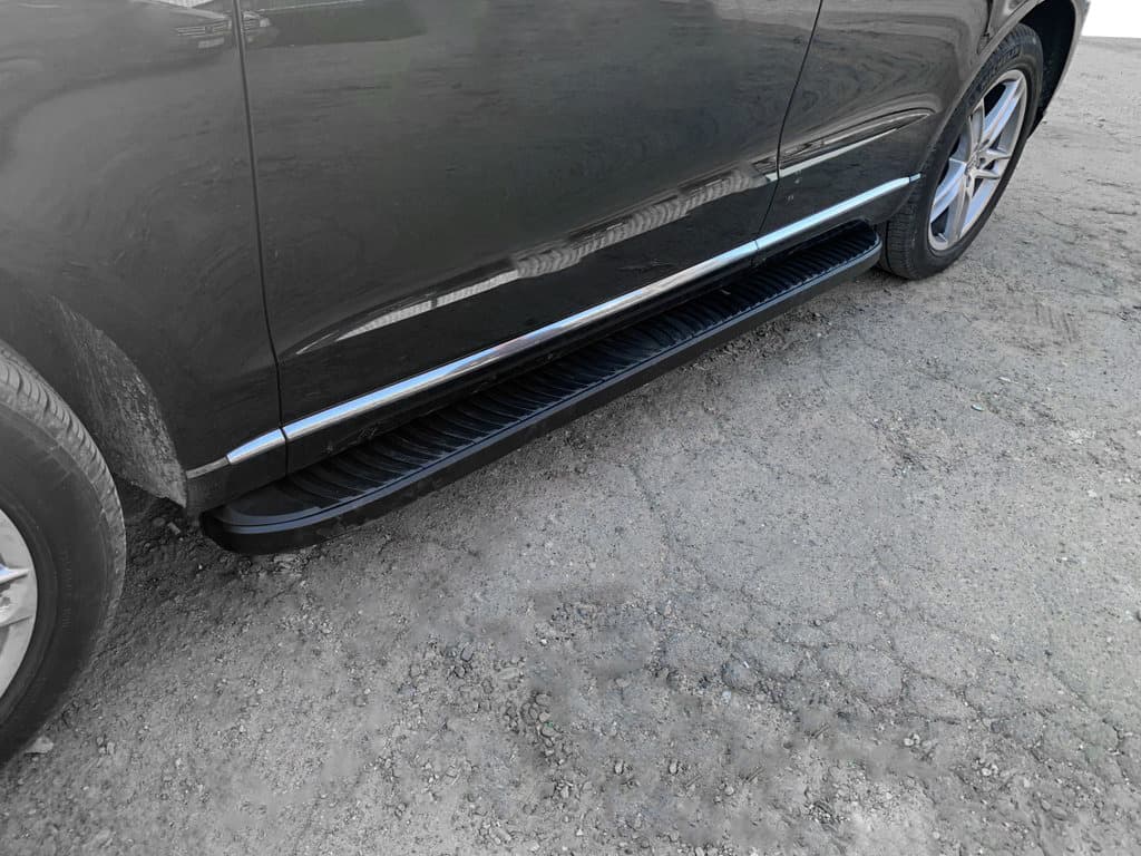 Бокові пороги Tayga Black (2 шт., алюміній)