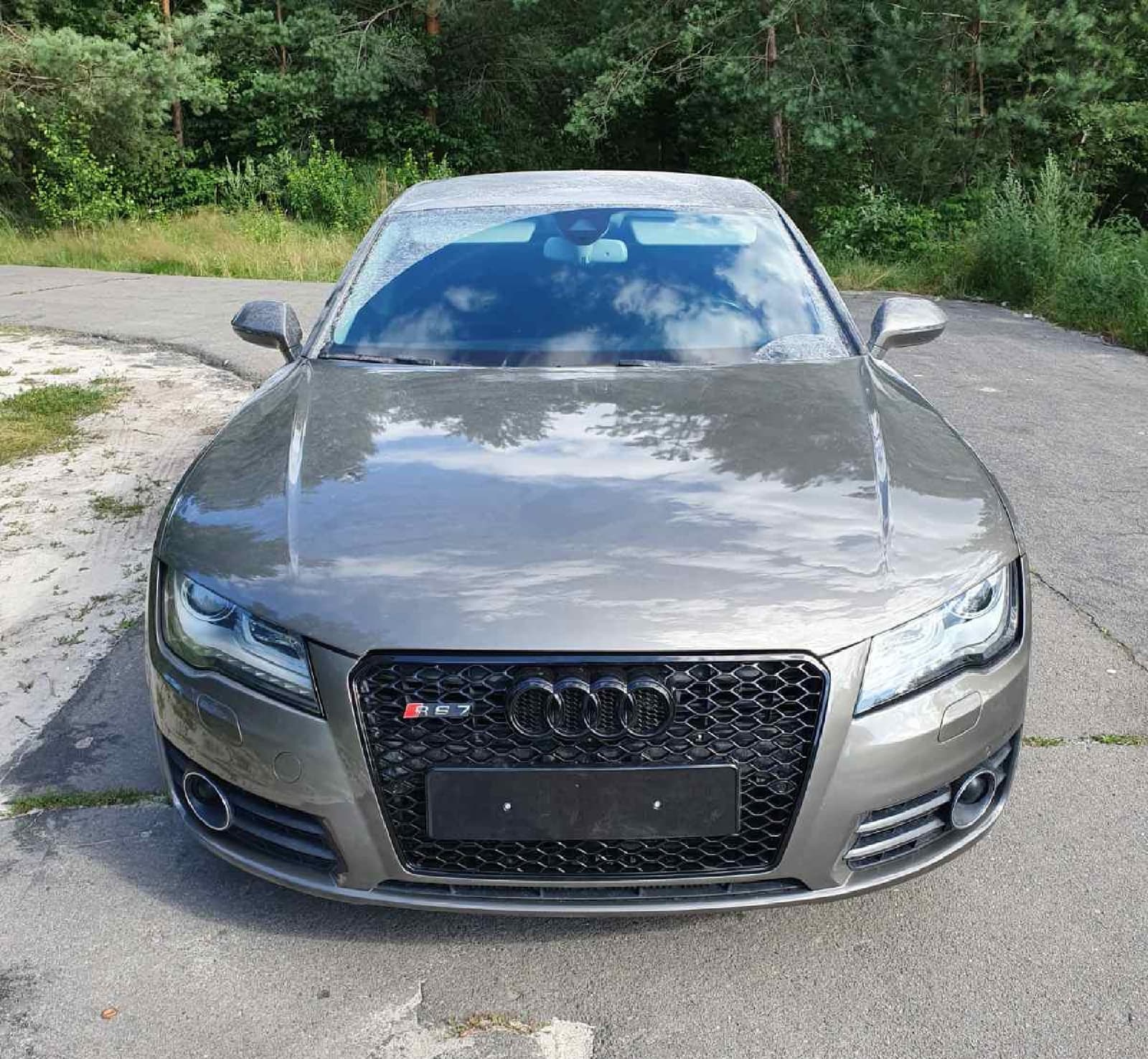 Решітка радіатора Full Black (в стилі RS7) на Audi A7 4G 2010-2014 року 4