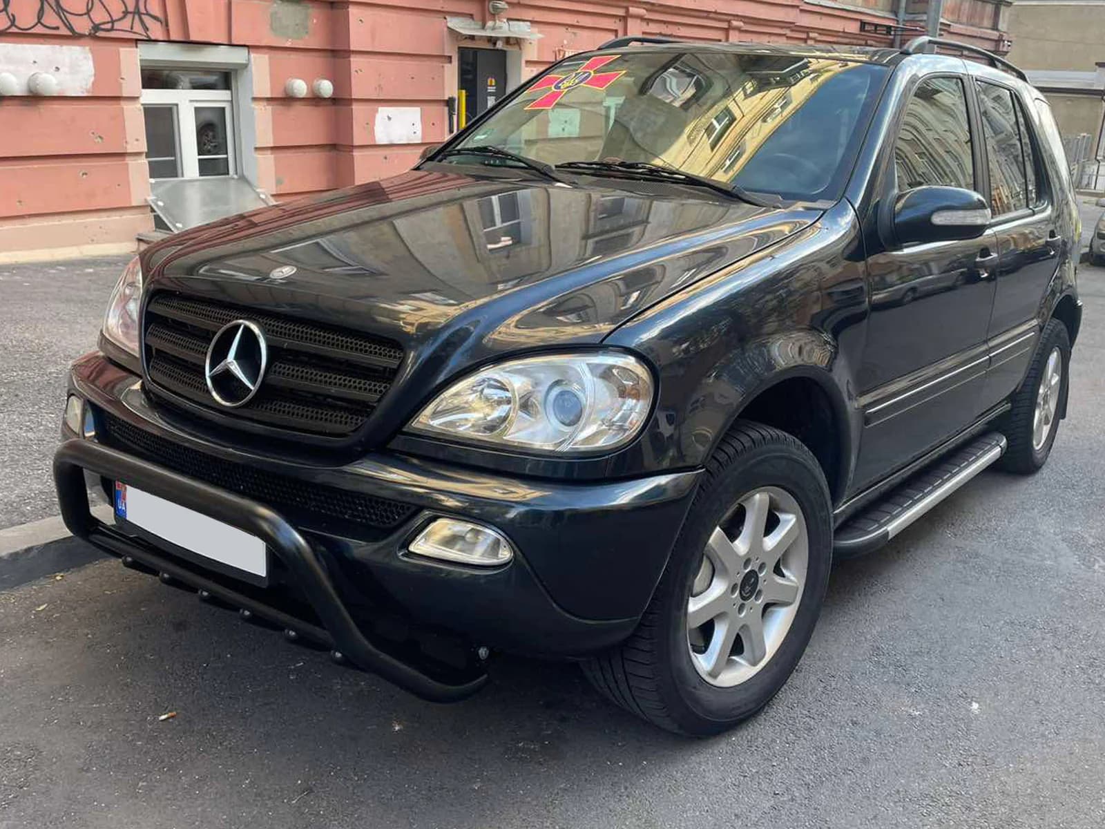 Кенгурятник WT003 Black (нерж.)