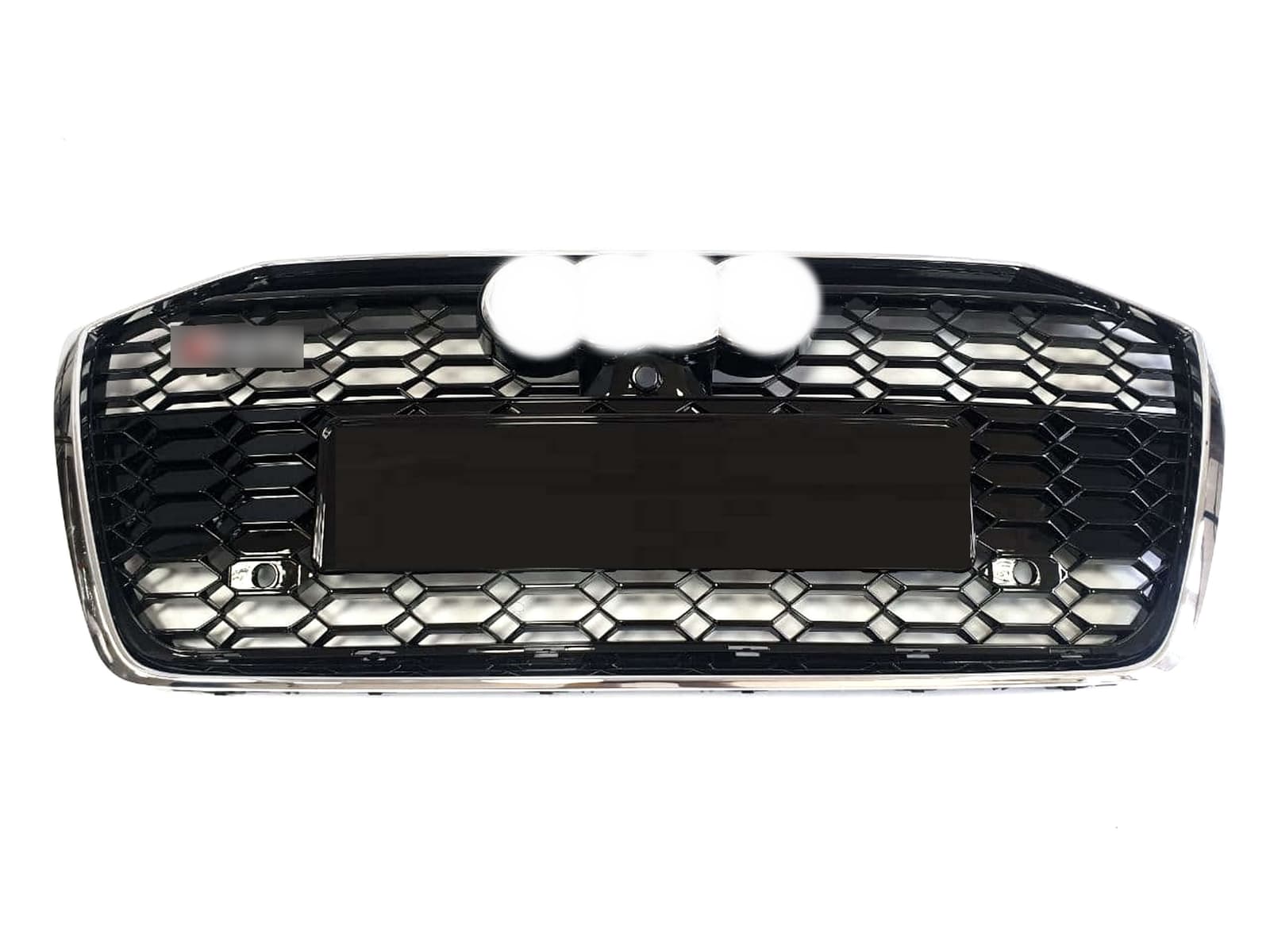 Решітка радіатора Chrome Black (в стилі RS6 під камеру без радарів) на Audi A6 C8 2018-2023 року 2