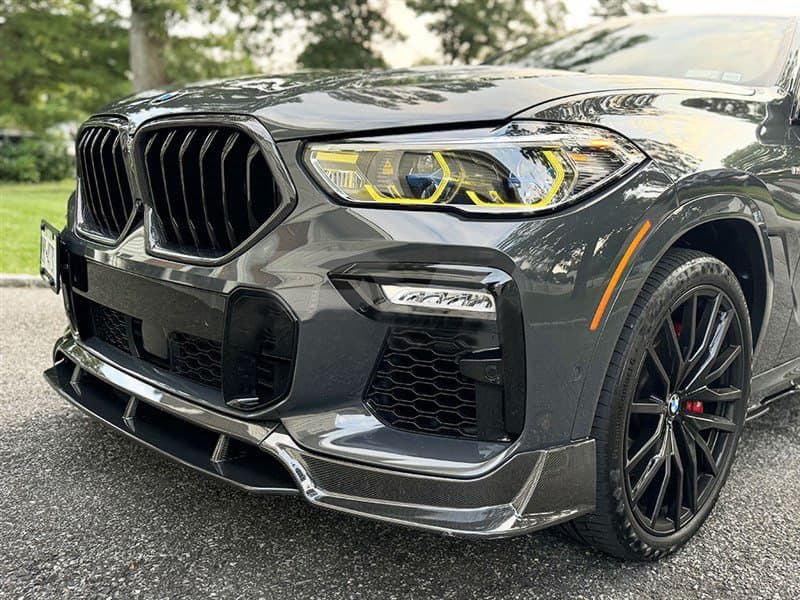 Накладка на передній бампер Carbon V1 (для M-Sport, 2018-2022)