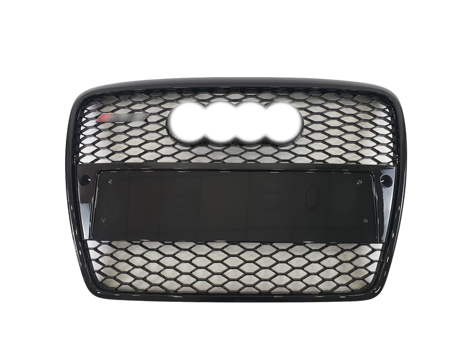 Решітка радіатора Full Black (в стилі RS6) під PDC на Audi A6 C6 2004-2011 року 2