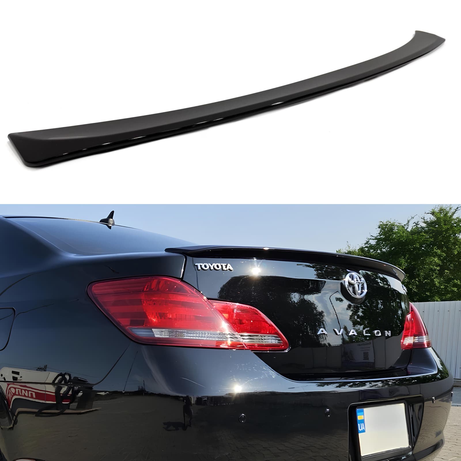 Спойлер лип на багажник Toyota Avalon 2006-2010 ABS пластик, колір чорний