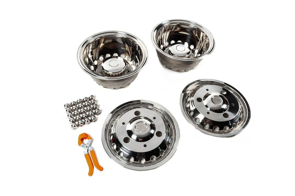 Ковпаки з нержавійки Ексклюзив V3 (2 рядний, 4 шт) 2