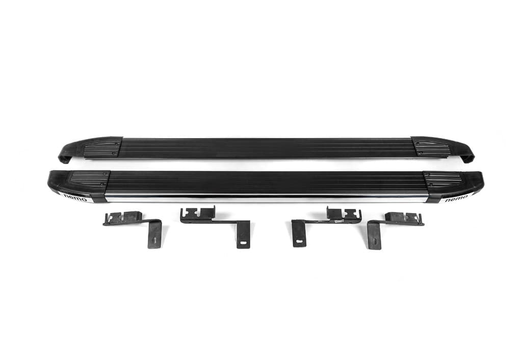Бокові пороги Omsa Black (2 шт., алюм.)