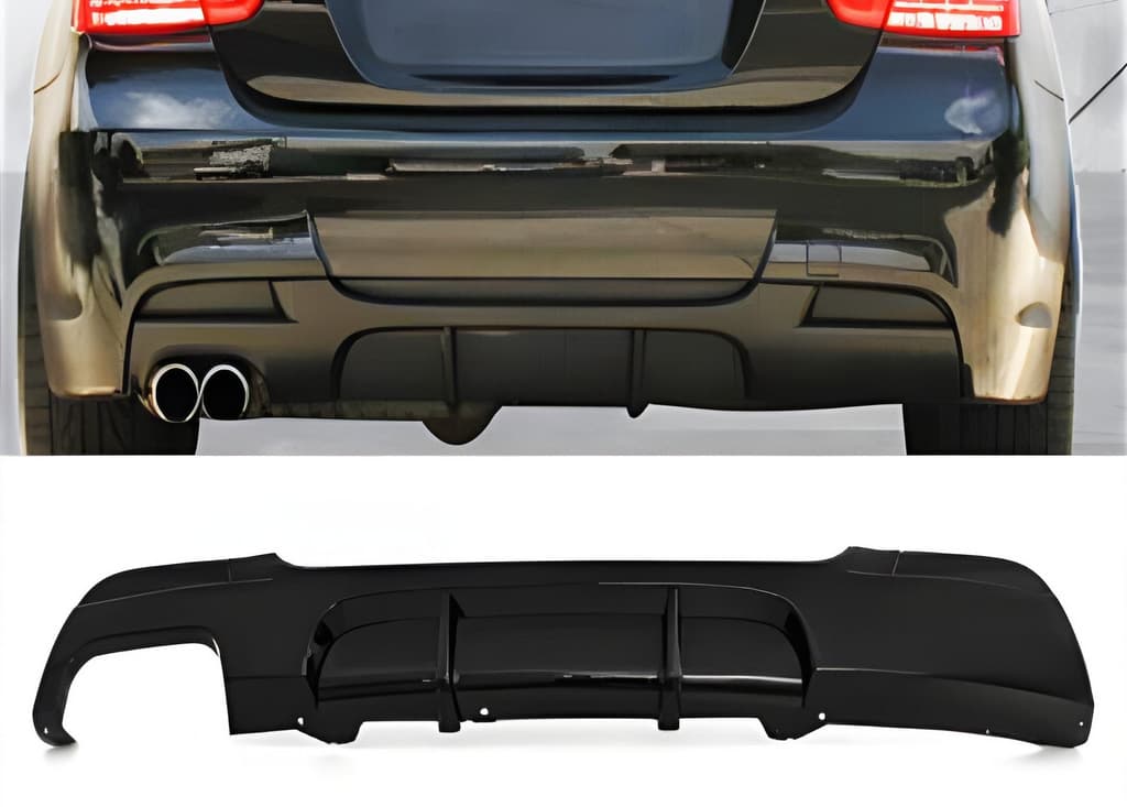 Задній дифузор V-2 (для E90 M-Sport, чорний глянець)