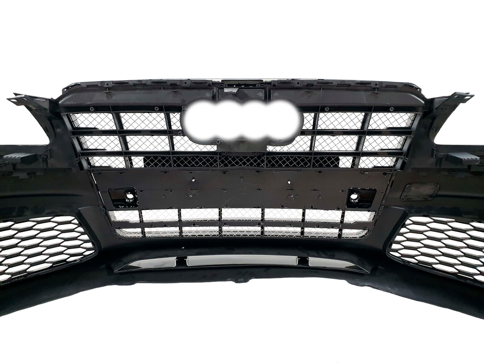 Передній бампер (з решіткою в стилі W12 V1) на Audi A8 D4 2010-2014 року 6