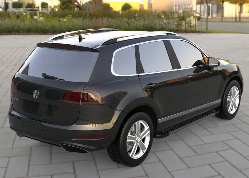 Бокові пороги Allmond Black (2 шт., алюміній)