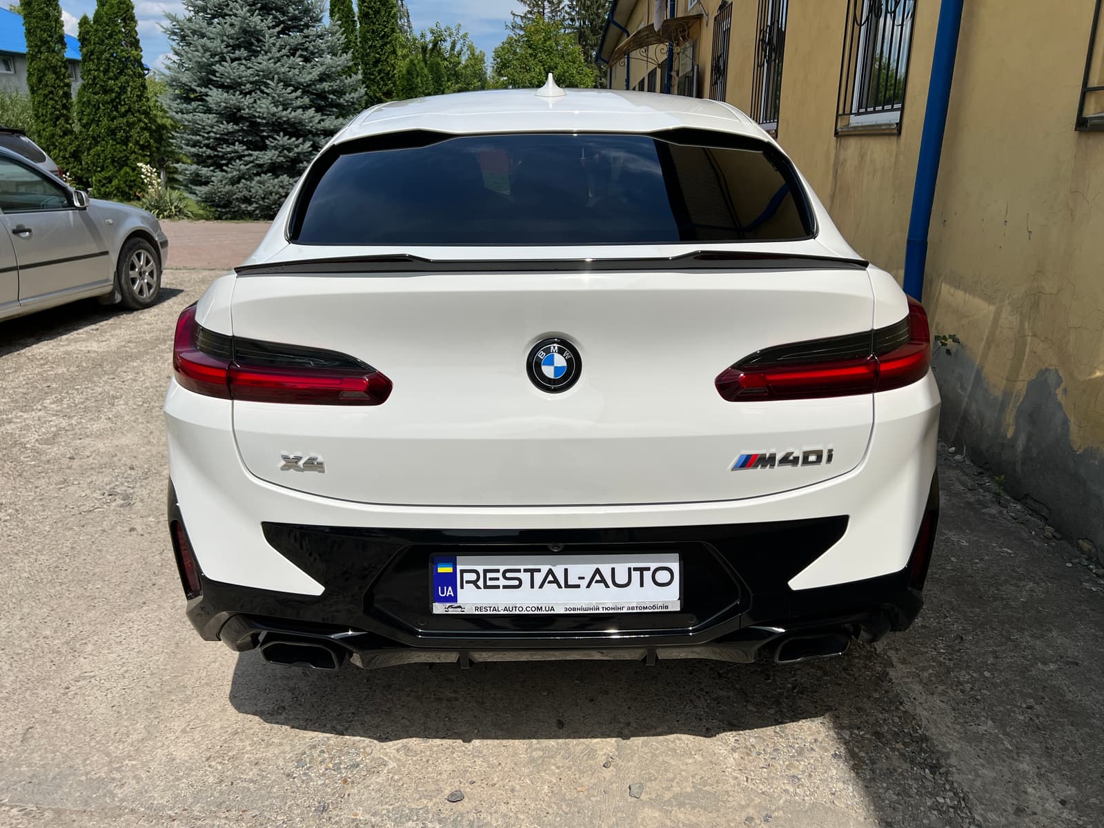 Спойлер Чорний глянець (стиль X4M) на BMW X4 G02 2018-2022 року 5