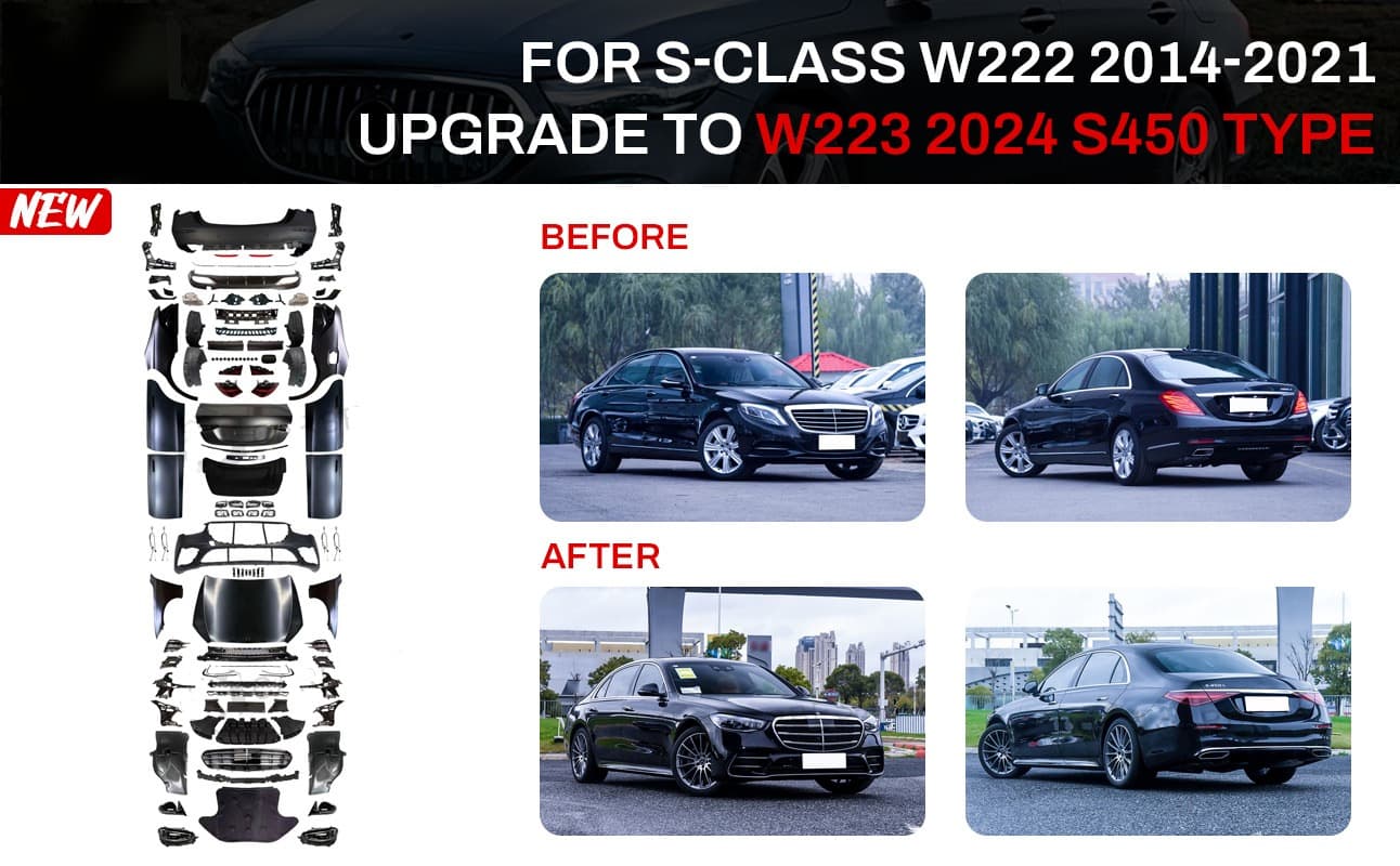 Комплект рестайлінгу в W223 AMG Line (з дверними ручками і вставками)