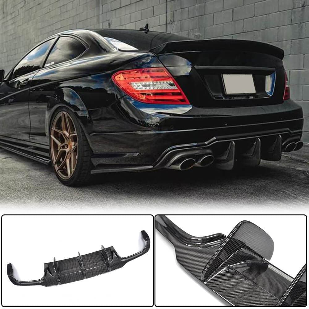Дифузор заднього бампера V2 (для AMG SD/Coupe 2012-2014, Карбон)
