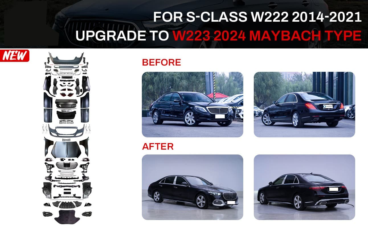 Комплект рестайлінгу в W223 Maybach (з дверними ручками і вставками)