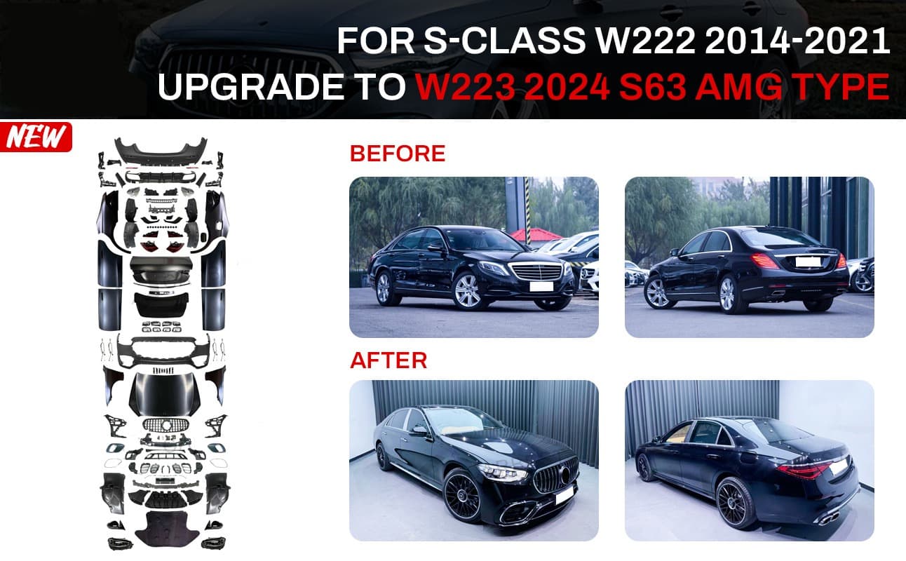 Комплект рестайлінгу в W223 S63 AMG (з дверними ручками і вставками)