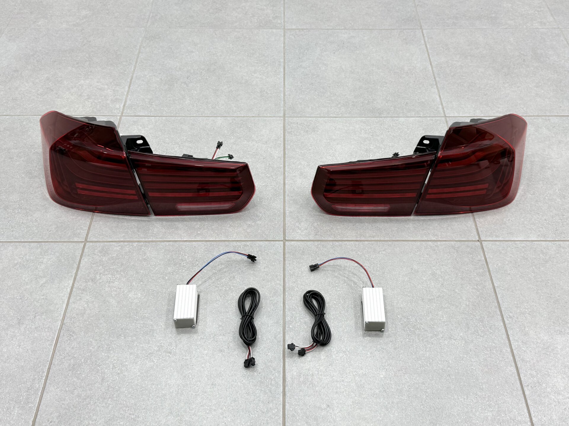 Задні LED ліхтарі стиль CSL для BMW 3 series F30 2012-2018 червоні, комплект 4шт. 2