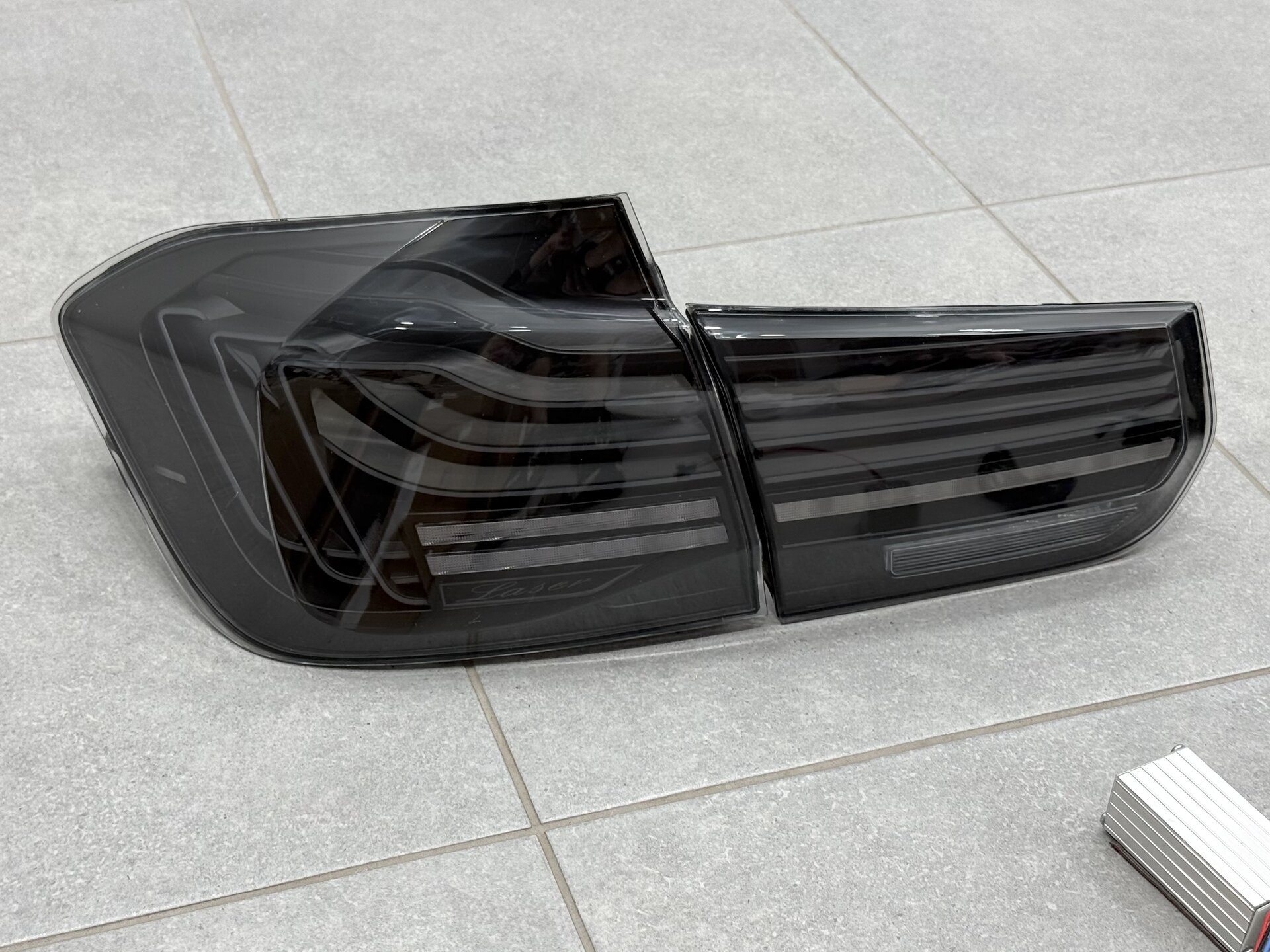 Задні LED ліхтарі стиль CSL для BMW 3 series F30 2012-2018 димчасті, комплект 4шт. 3