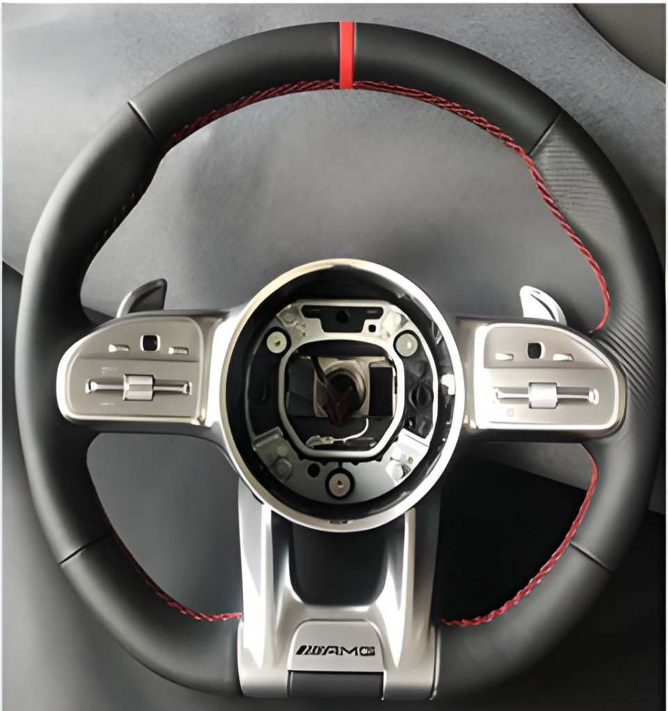 Кермо AMG 2018-Style (чорний + червоний, 3pin)