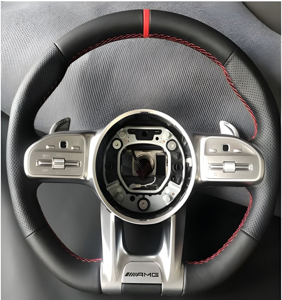 Кермо AMG 2018-Style (чорний + червоний, 4pin)