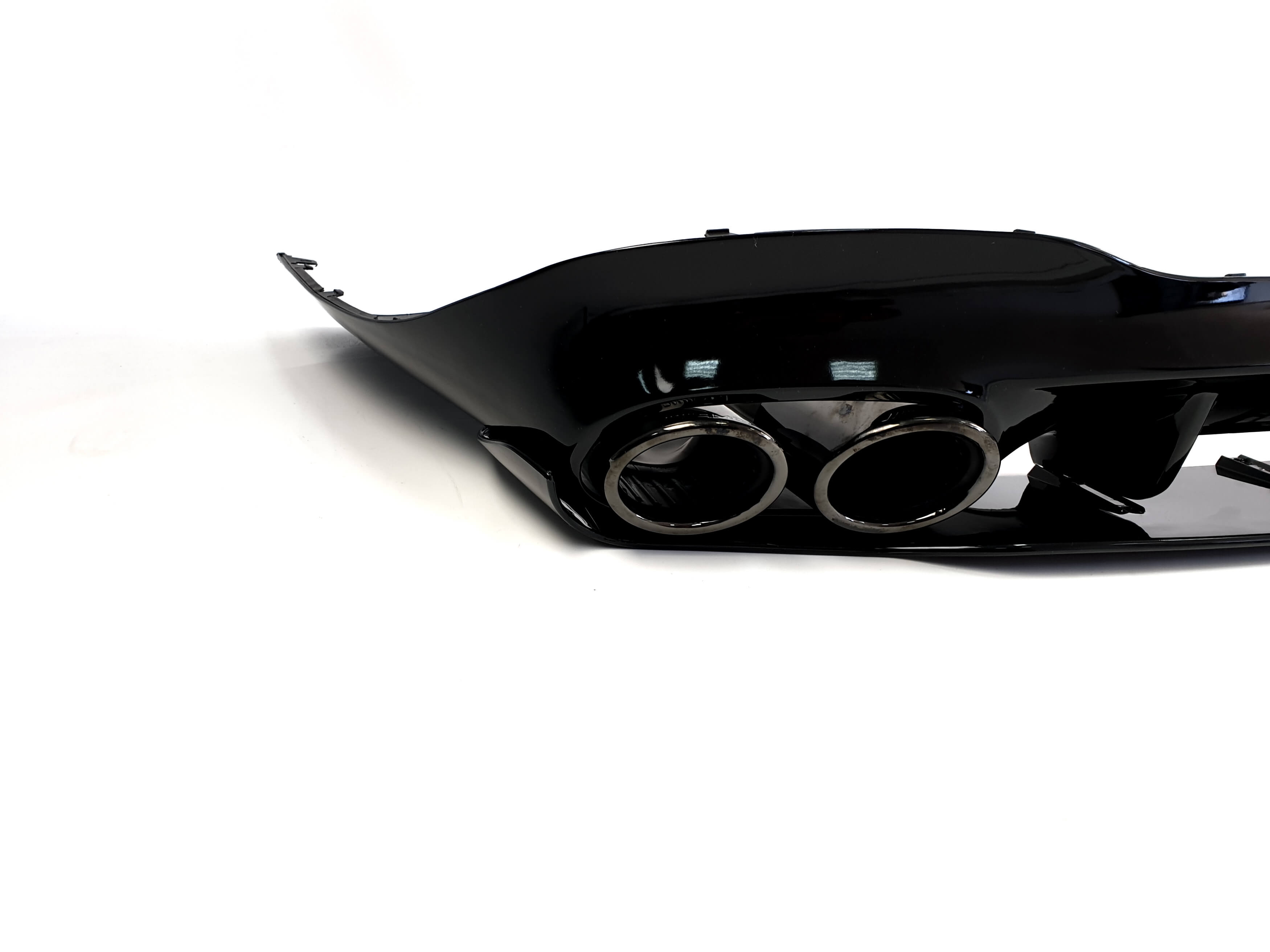 Дифузор (заднього бампера) Full Black (стиль CLA45 AMG) на Mercedes-Benz CLA-Class C118 2019-2023 року 3