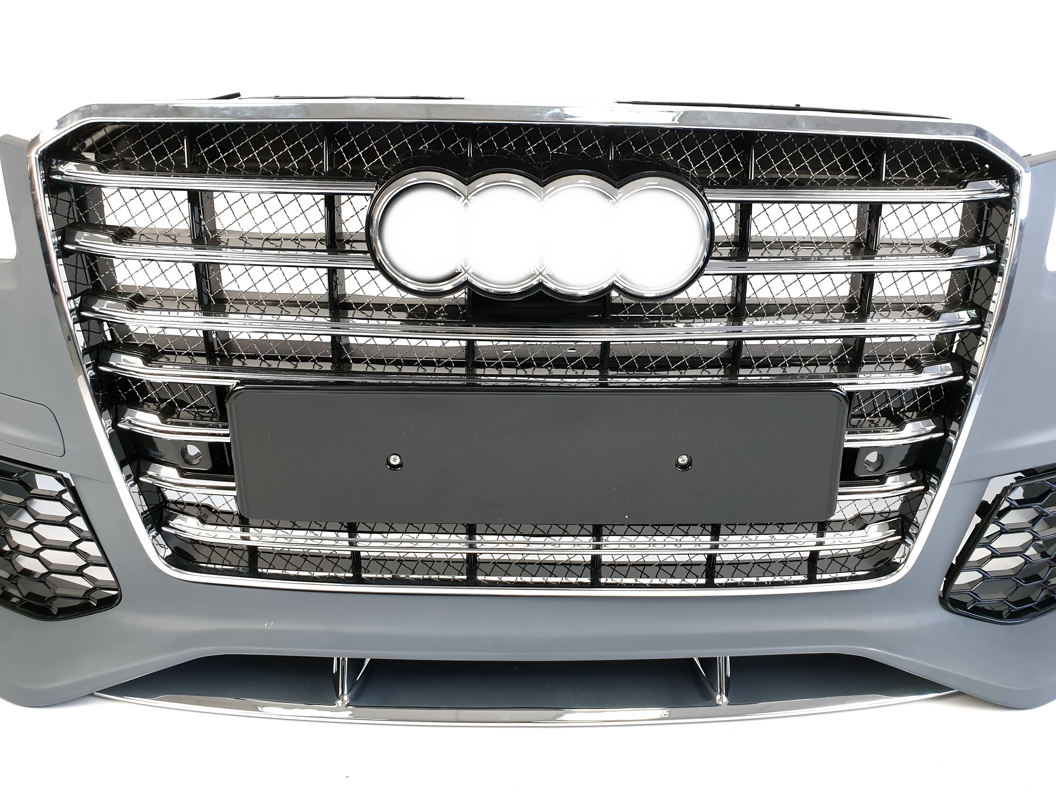 Передній бампер (з решіткою в стилі W12) CB на Audi A8 D4 2014-2017 року 3