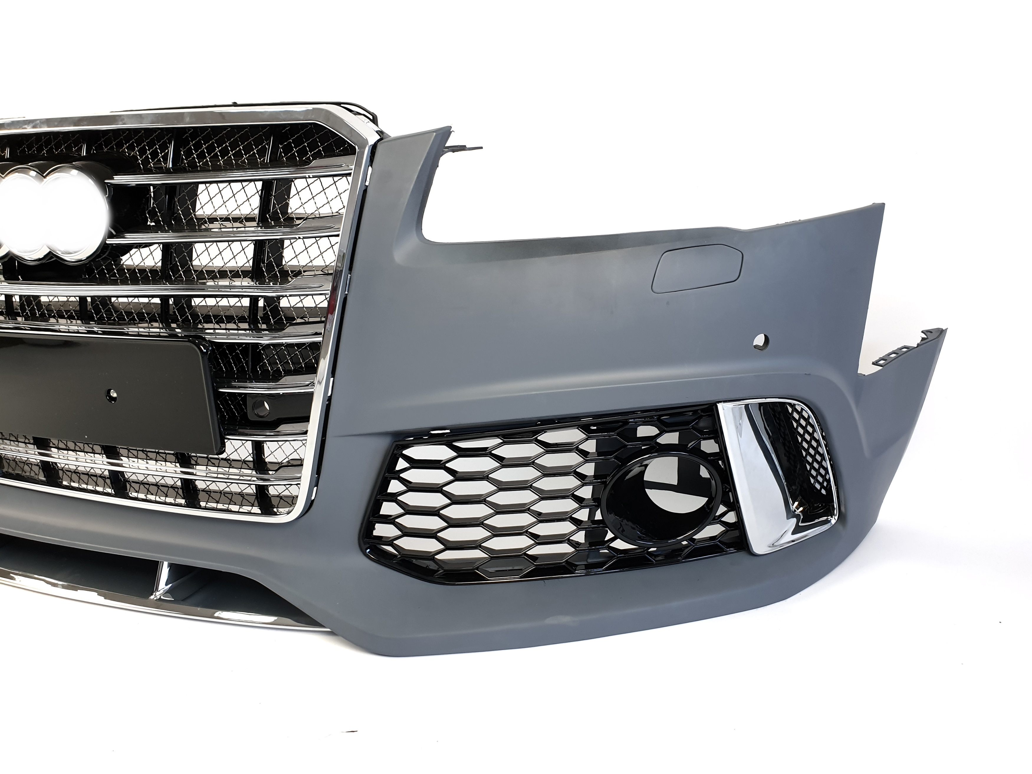 Передній бампер (з решіткою в стилі W12) CB на Audi A8 D4 2014-2017 року 4