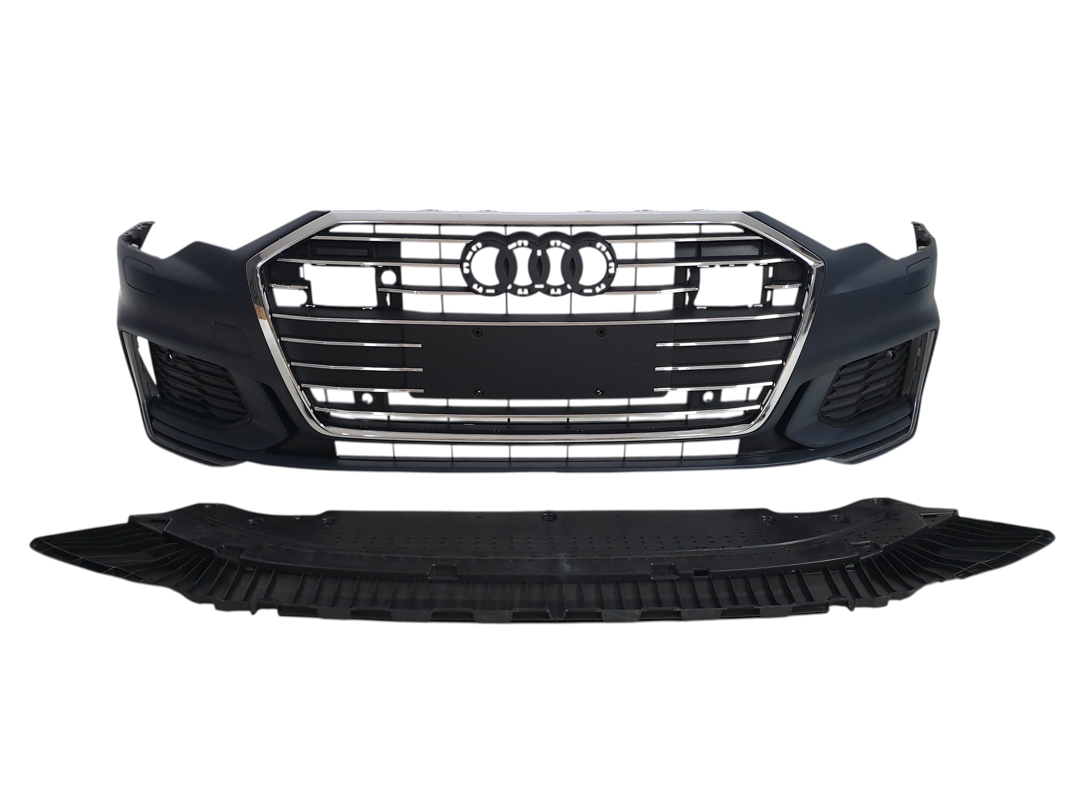 Передній бампер (в стилі S6) на Audi A6 C8 2018-2023 року