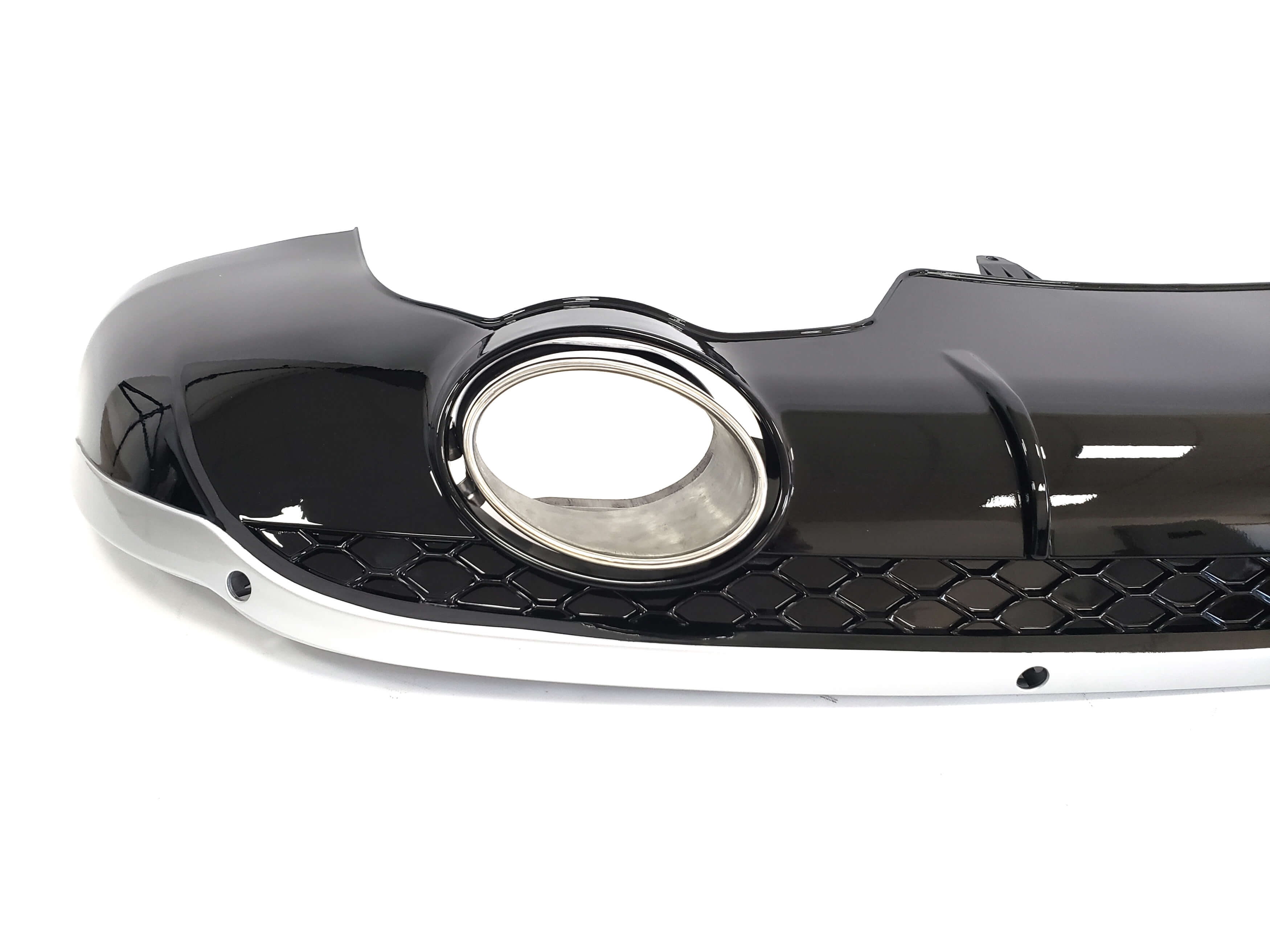 Дифузор (заднього бампера) Black Silver / Chrome Pipe (в стилі RSQ5) на Audi Q5 8R 2012-2016 року 3