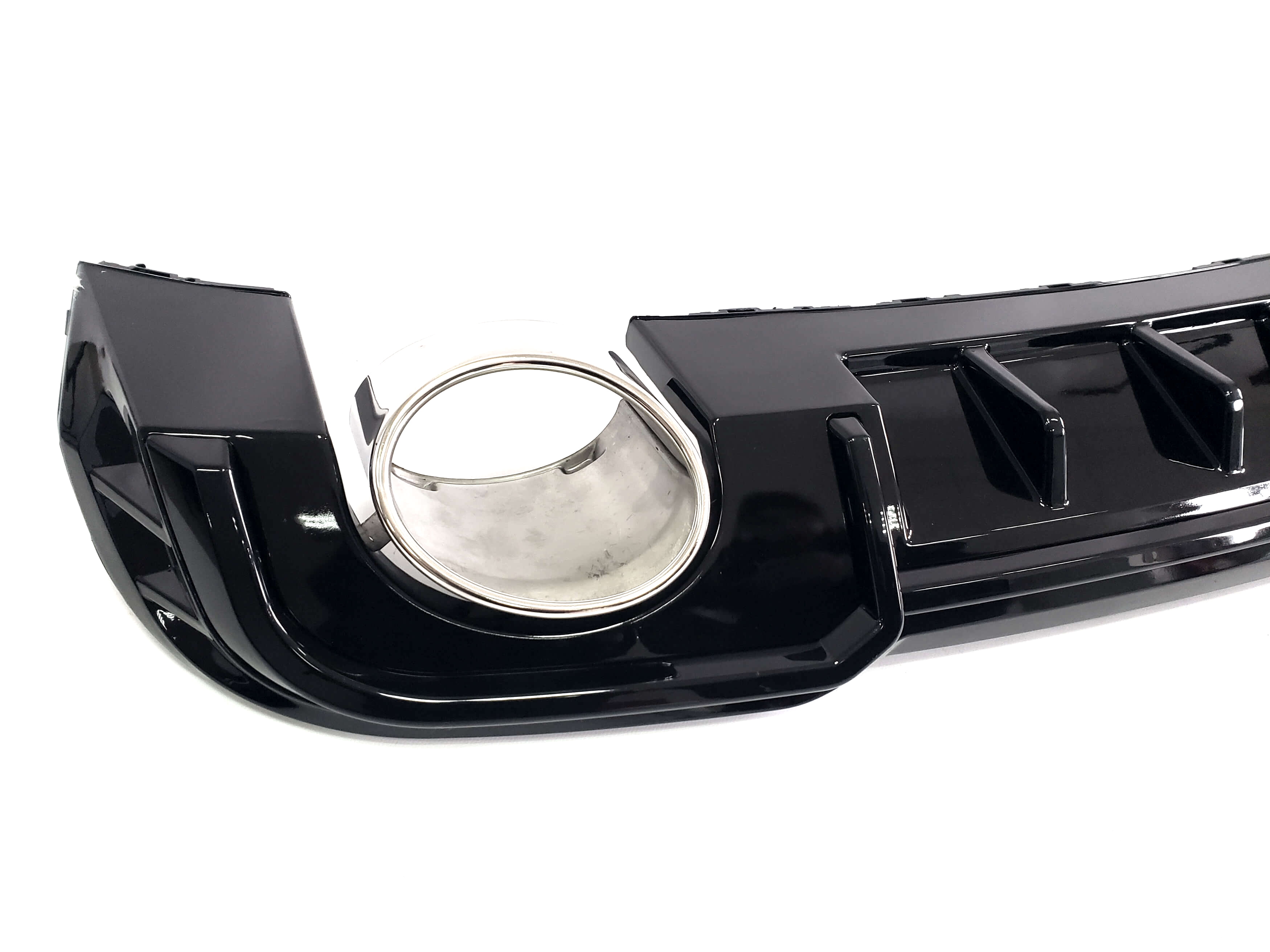 Дифузор (заднього бампера) Full Black / Chrome Pipe (в стилі RS3) Sedan S-Line на Audi A3 8V 2016-2020 року 2