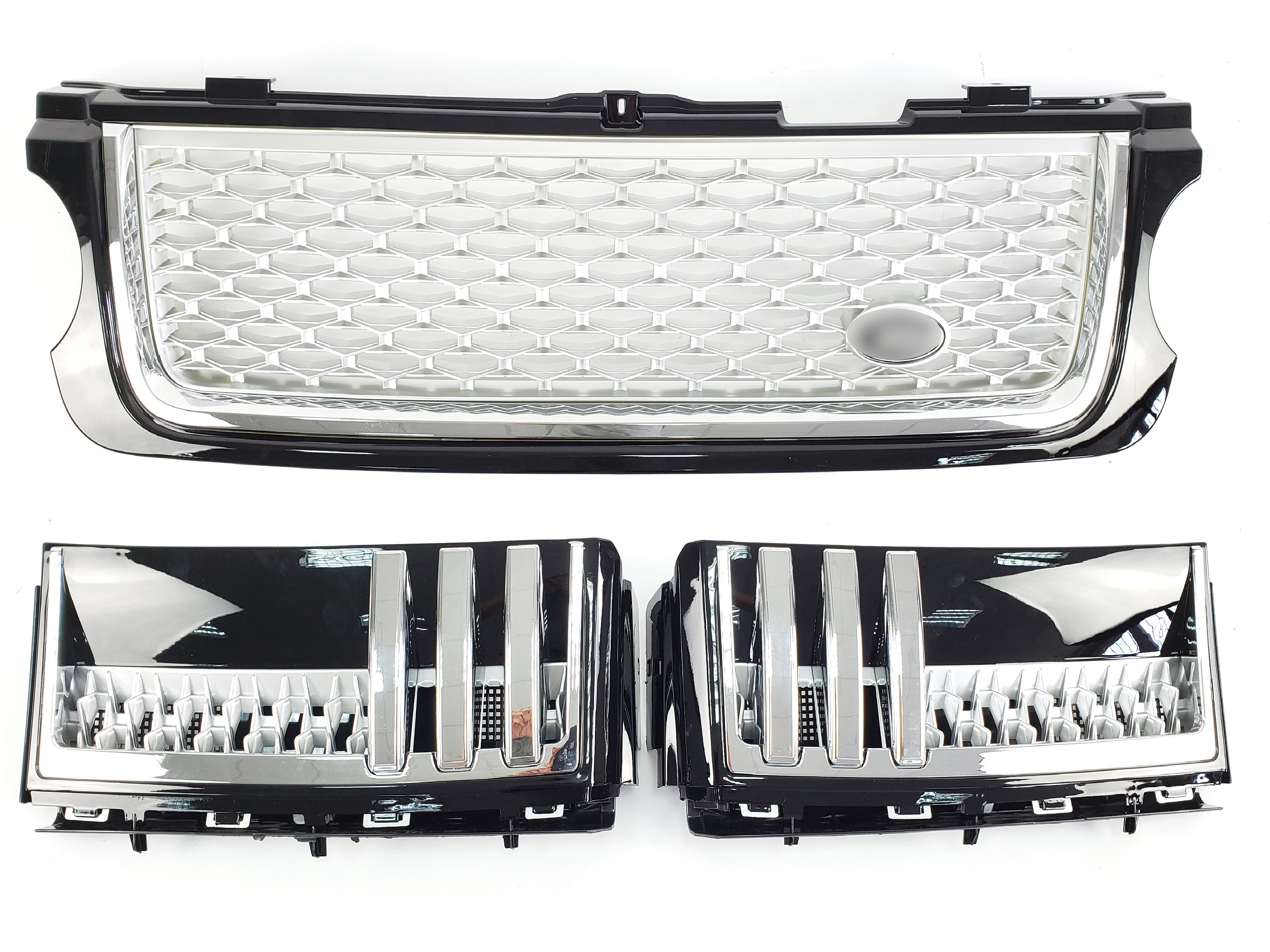 Решітка радіатора + жабра на Land Rover Range Rover Vogue L322 2010-2013 року