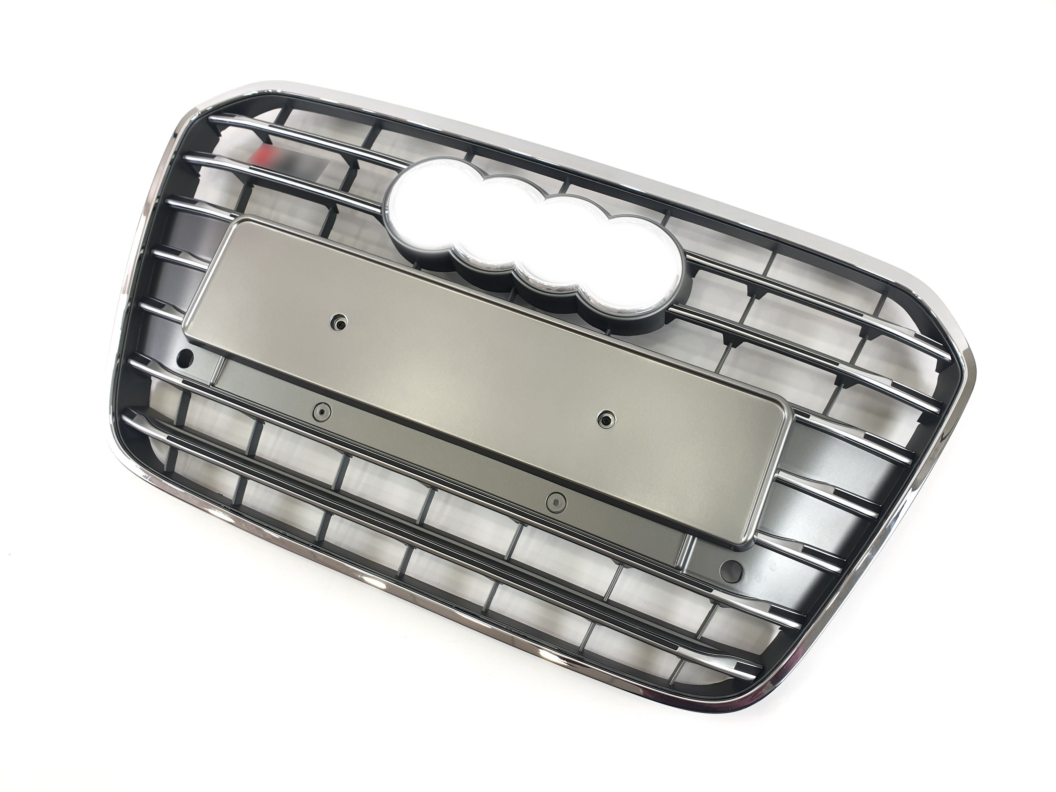 Решітка радіатора Silver Chrome (в стилі S6) на Audi A6 C7 2011-2014 року 2