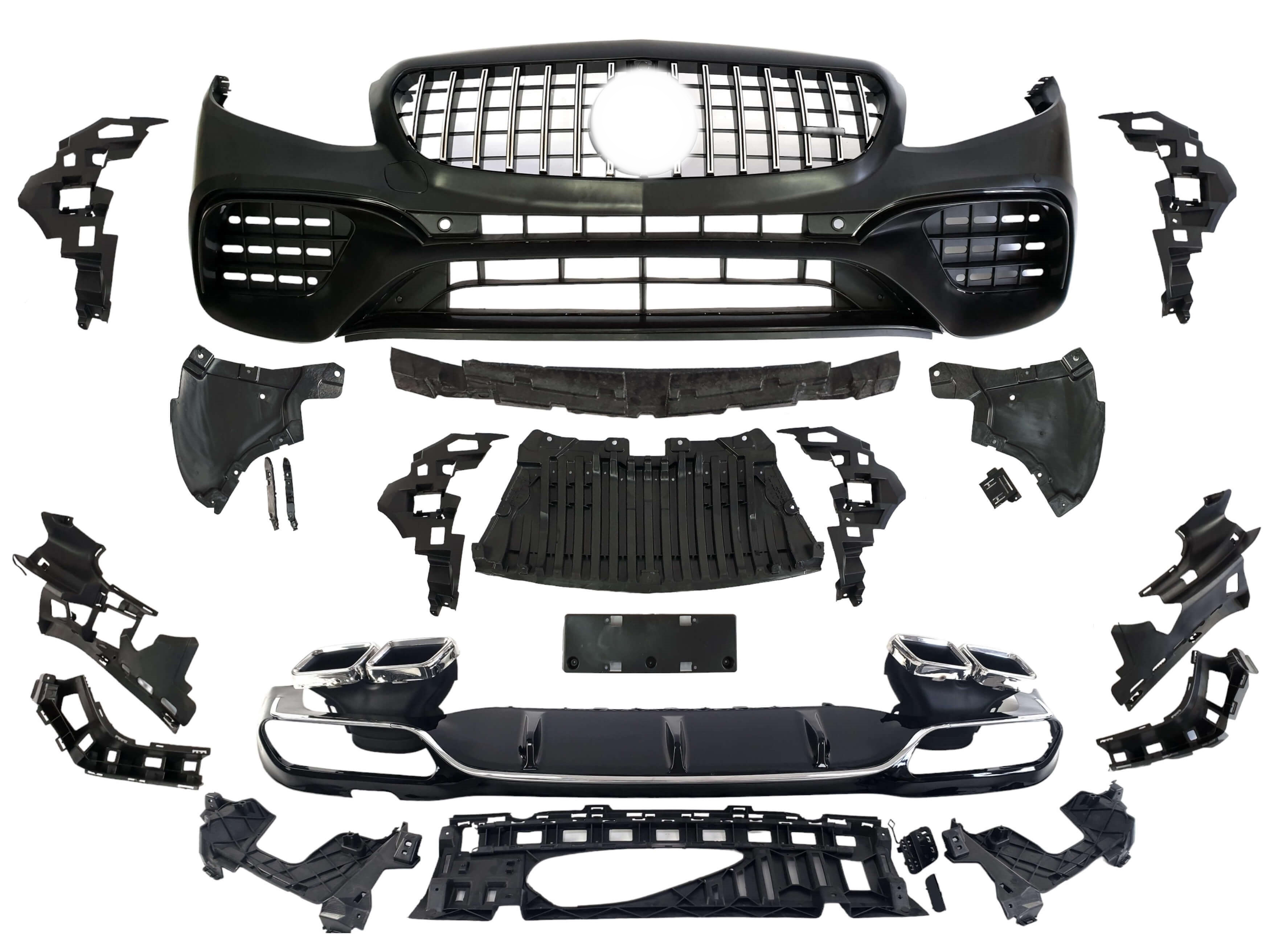 Комплект обвісів (стиль AMG E63S) Body Kit Chrome на Mercedes-Benz E-Class W213 2016-2020 року