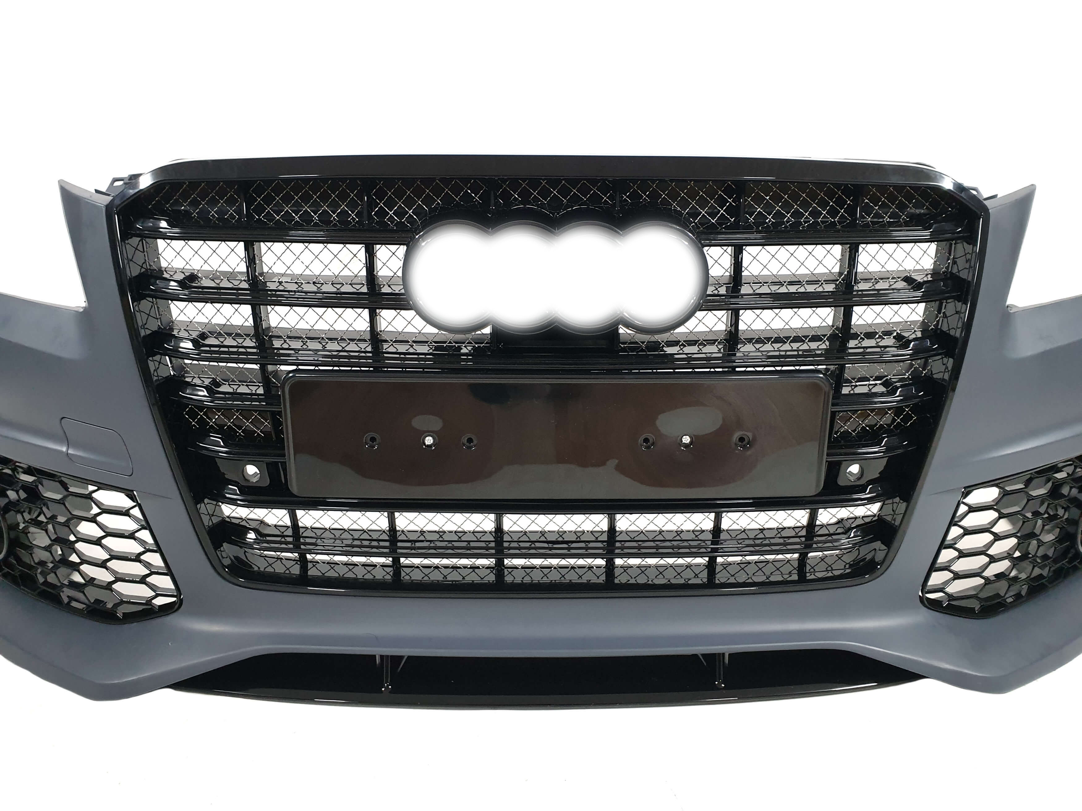 Передній бампер (з решіткою в стилі W12) FB на Audi A8 D4 2010-2014 року 3