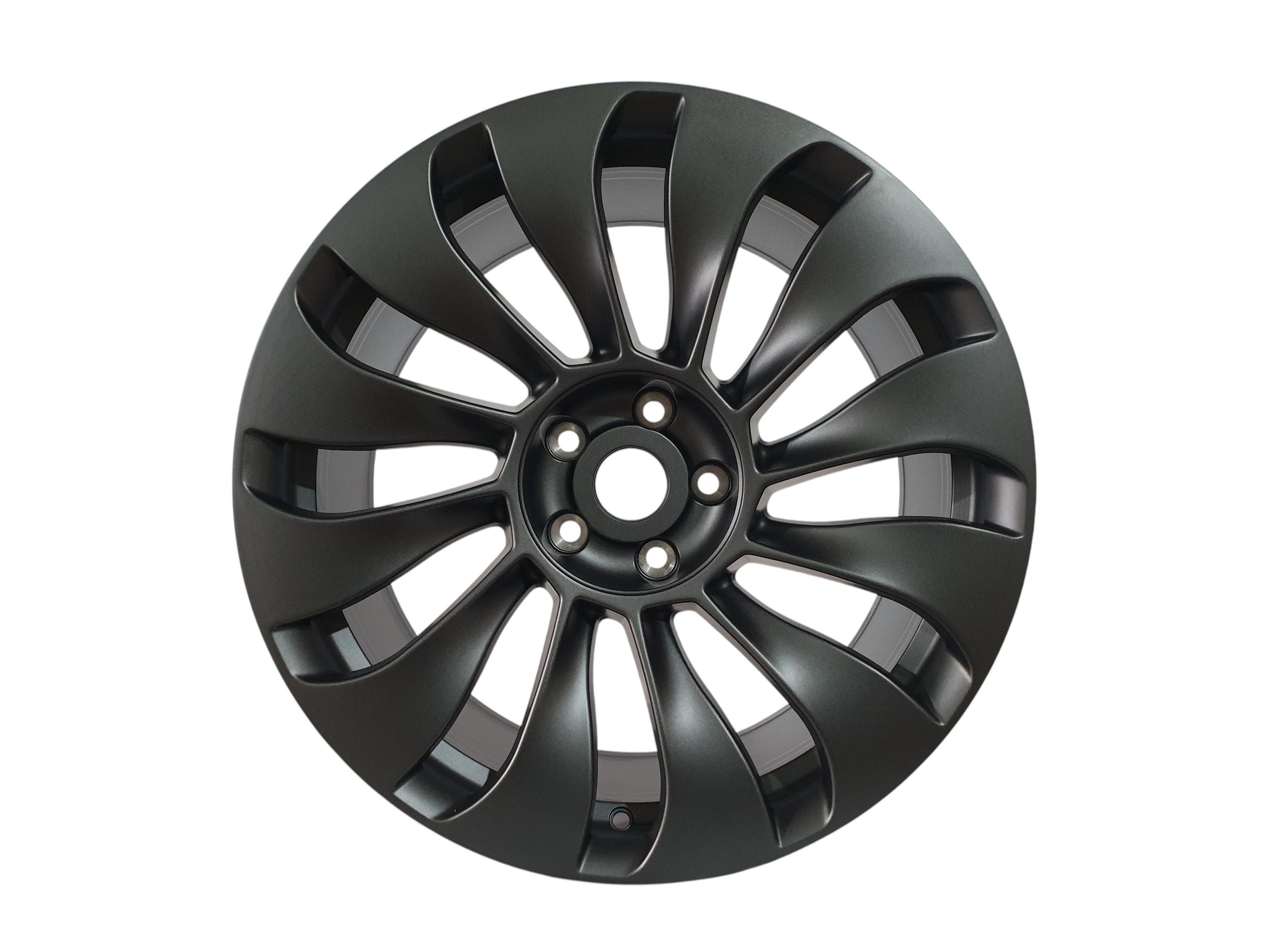 R19 Dark Matte Grey (одноширокі 9.5J ET45) на Tesla Model 3 2017-2022 року