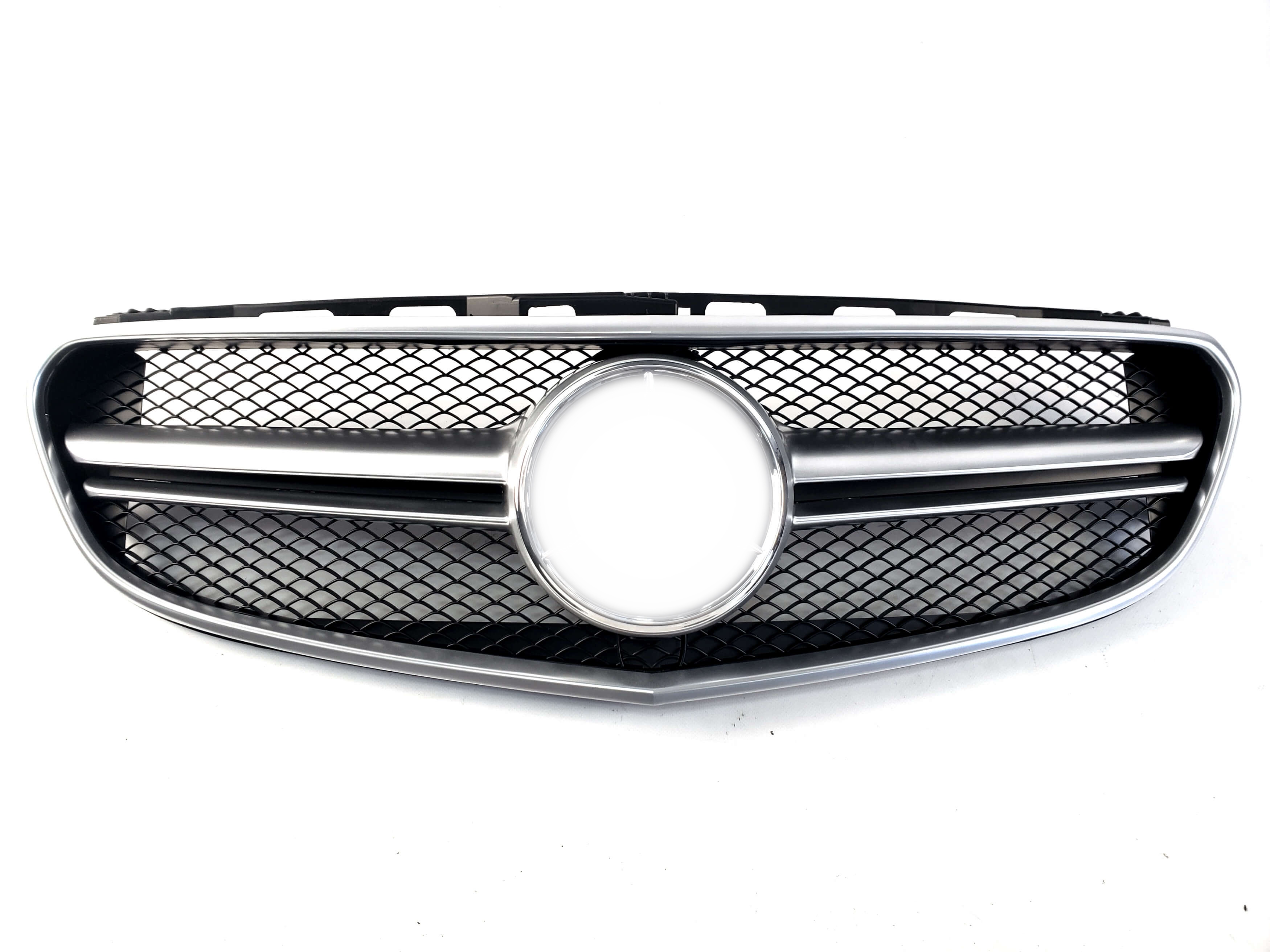 Решітка радіатора Silver Matte AMG + рамка на Mercedes-Benz E-Class W212 2013-2016 року