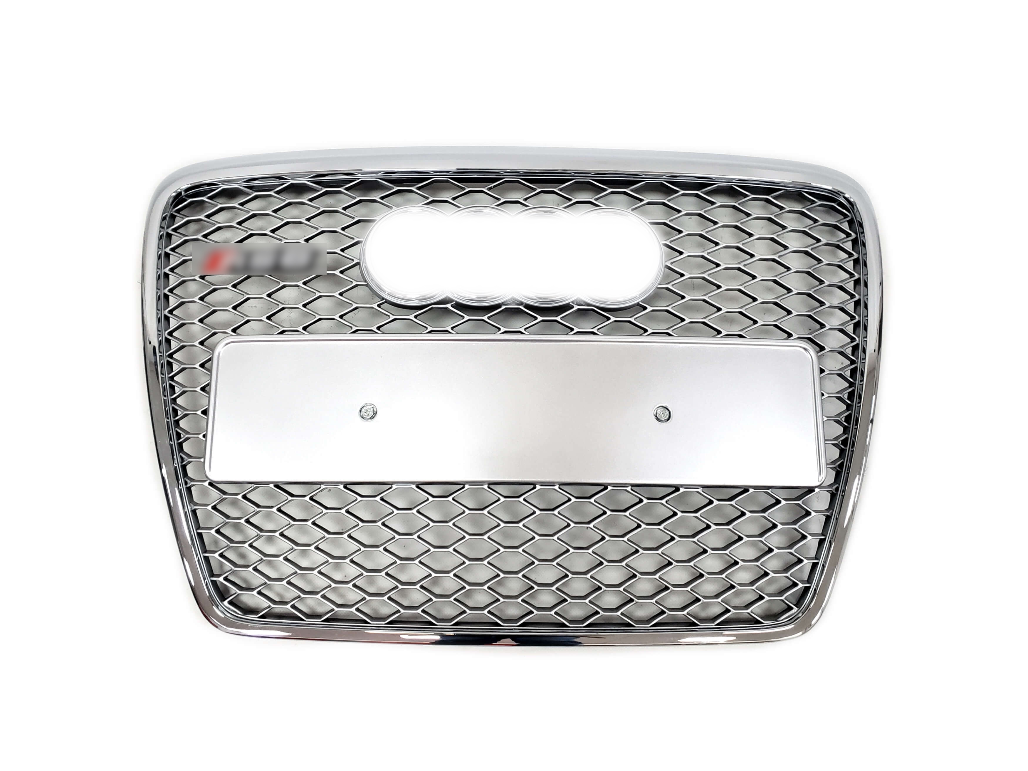 Решітка радіатора Silver Chrome (в стилі RS6) без PDC на Audi A6 C6 2004-2011 року