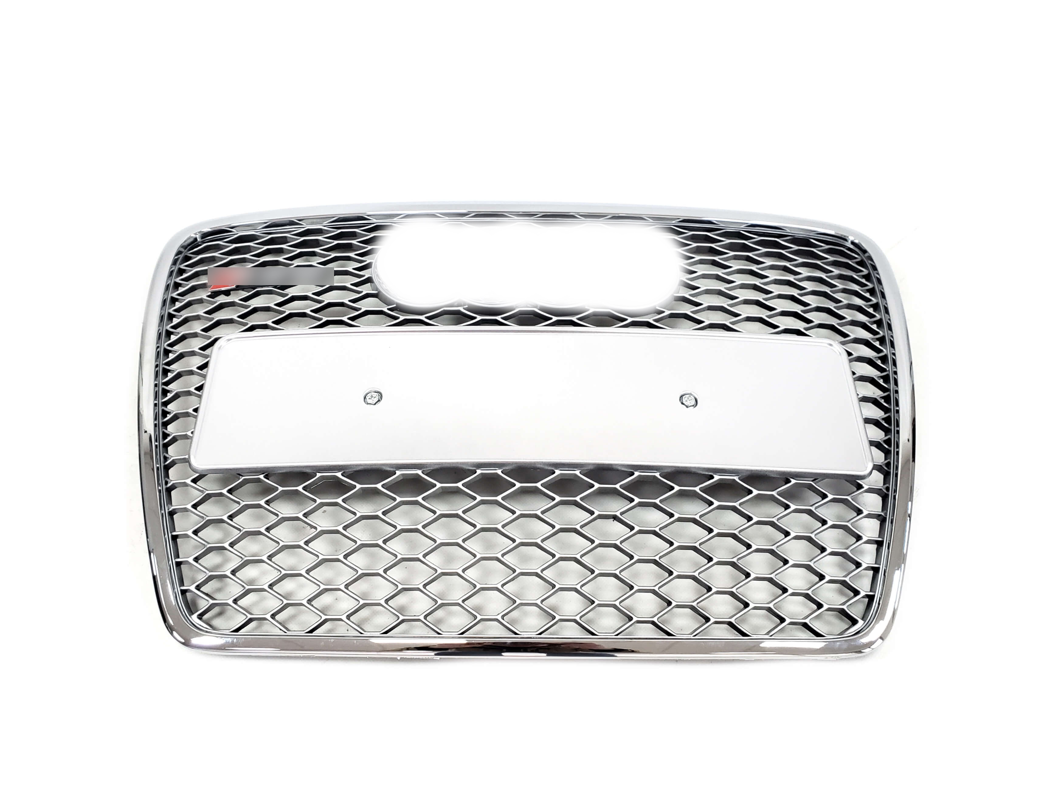 Решітка радіатора Silver Chrome (в стилі RS6) без PDC на Audi A6 C6 2004-2011 року 2