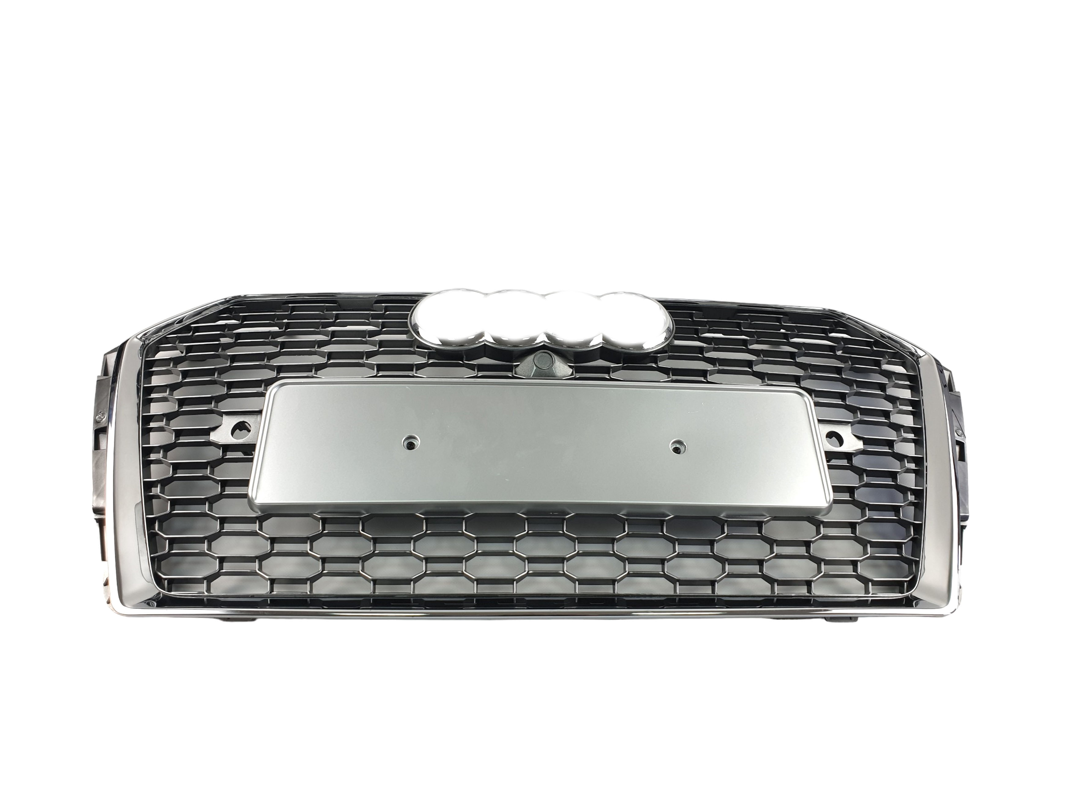 Решітка радіатора Silver Chrome (в стилі RS4) на Audi A4 B9 2015-2019 року 2