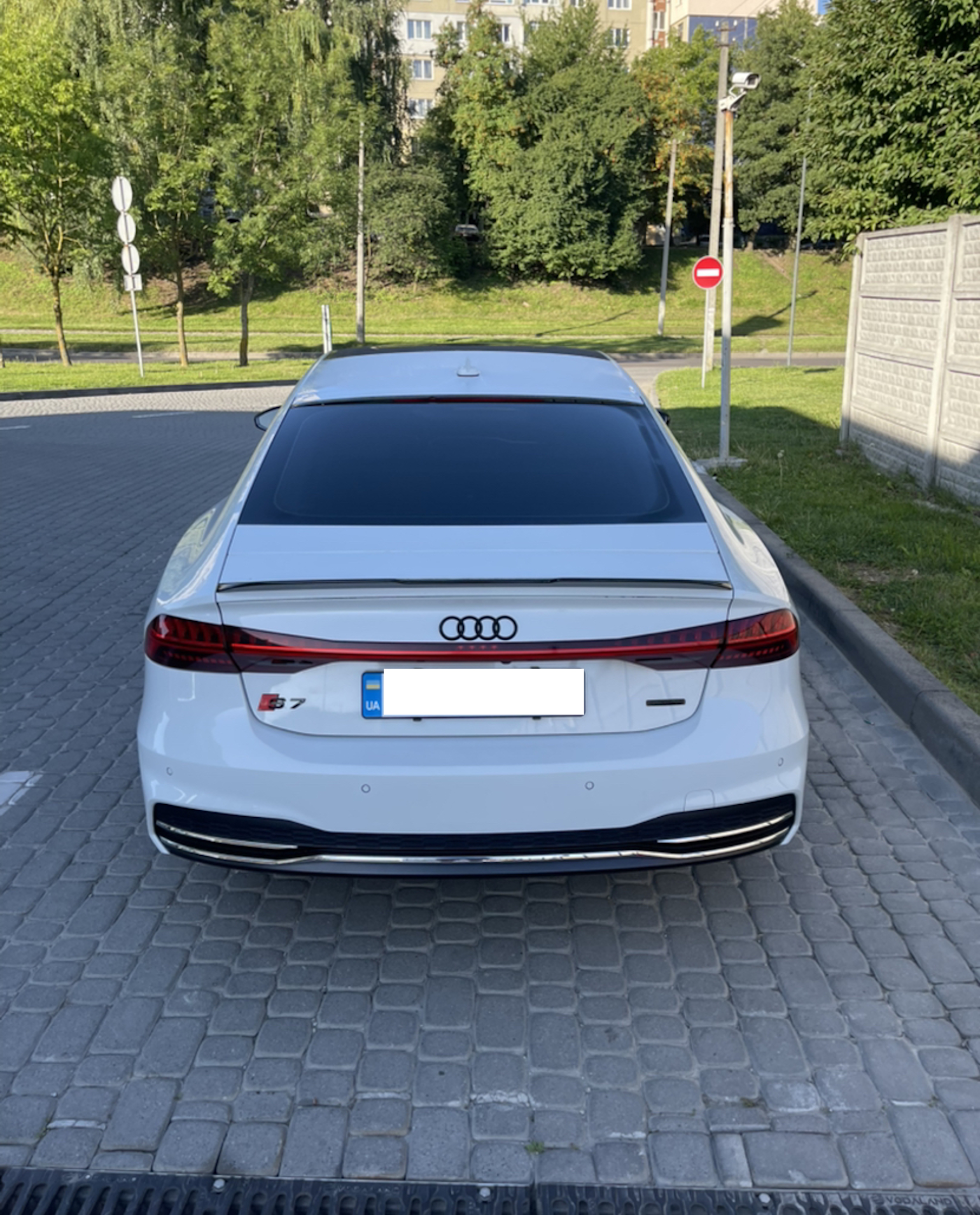 Спойлер Чорний глянець на Audi A7 4K 2017-2023 року 6