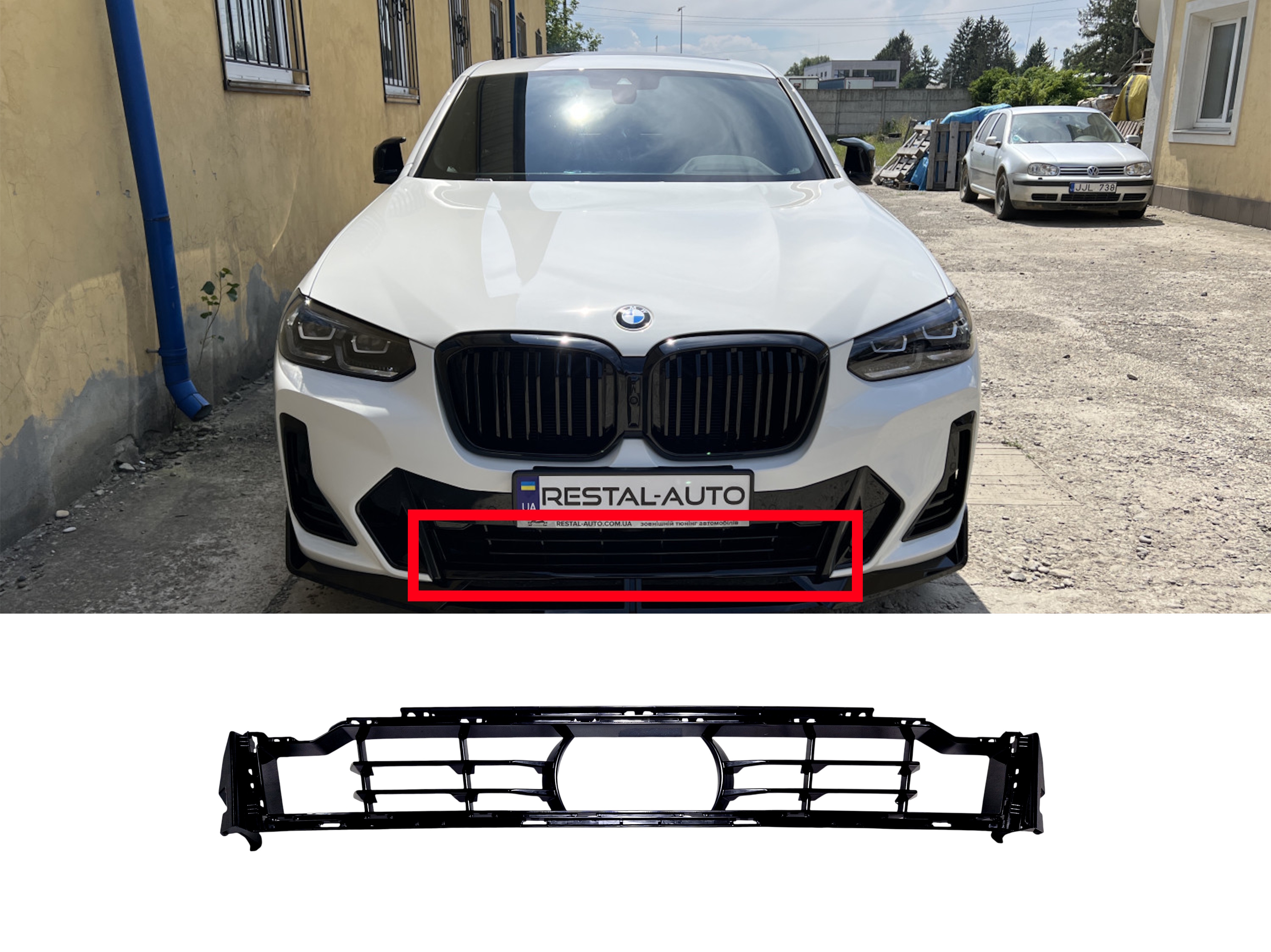 Решітки в бампер центральна решітка ACC (M-Paket) на BMW X3 G01 2022-2024 року