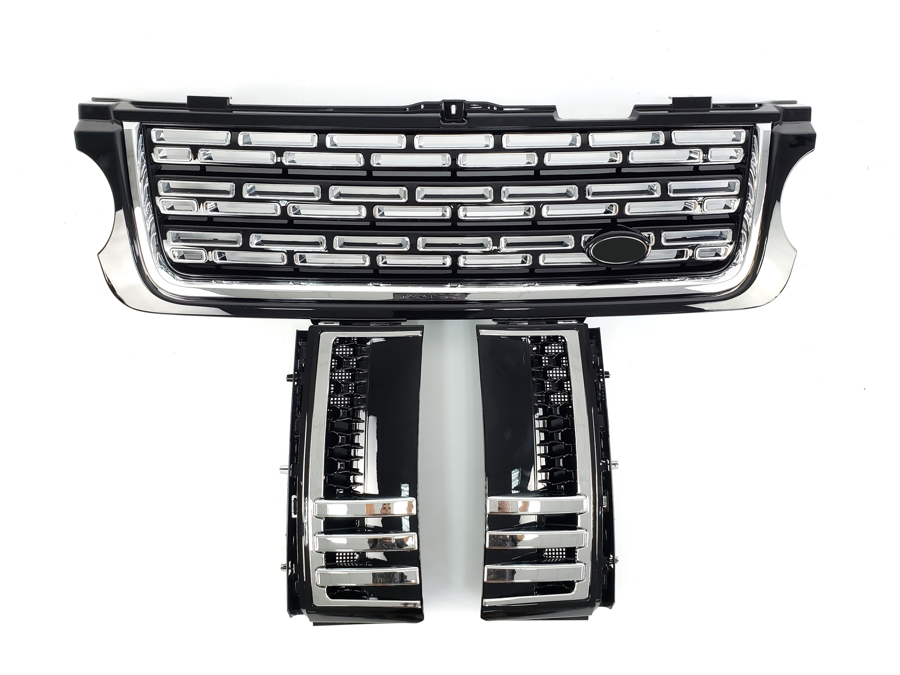 Решітка радіатора + жабра на Land Rover Range Rover Vogue L322 2010-2013 року